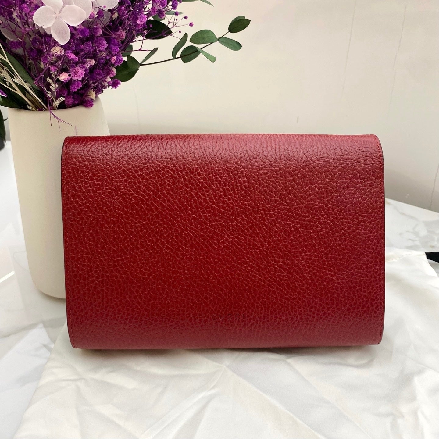 Gucci - Dionysus Wallet on Chain - Grained leather - Red - (mini)
