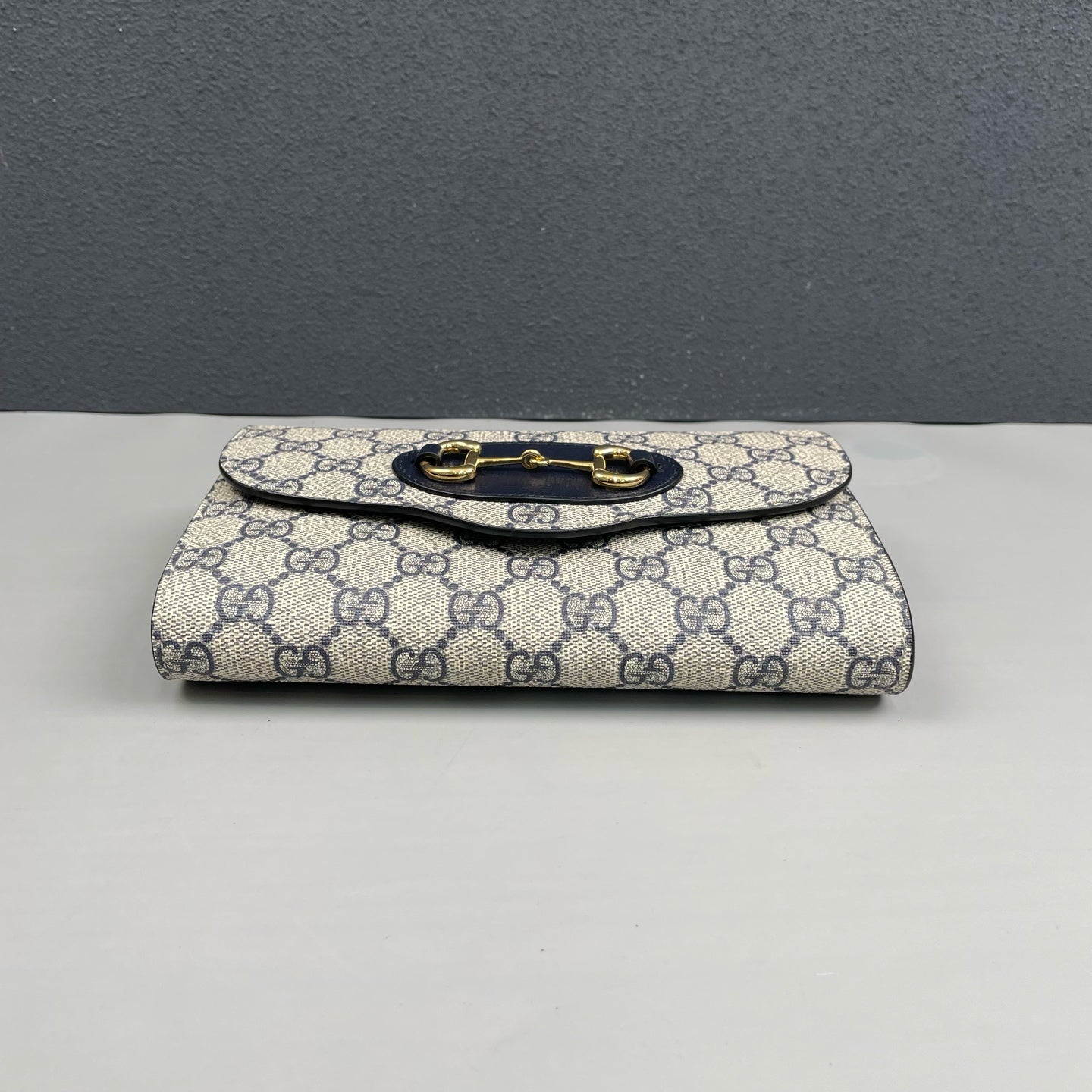 Gucci - Horsebit 1955 Mini Bag - GG Supreme canvas with leather trim - Blue - (mini)
