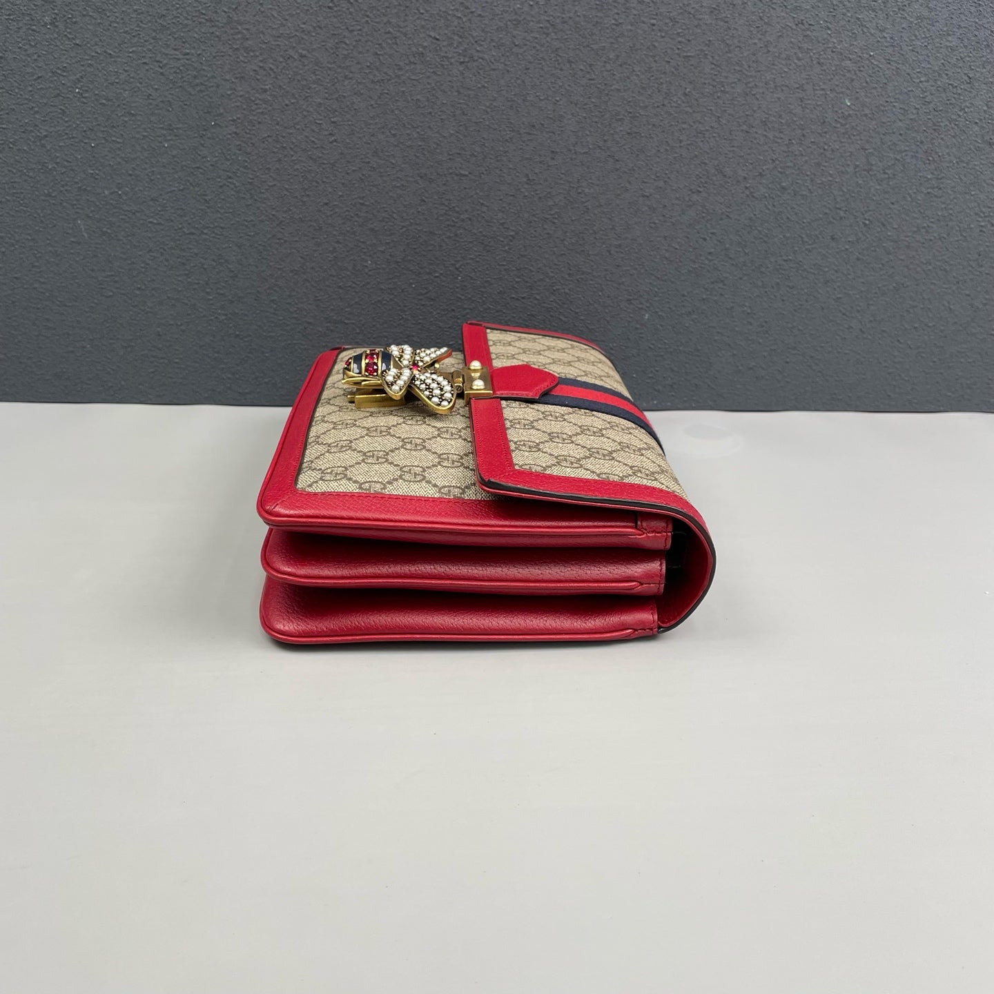 Gucci - Queen Margaret GG Supreme Shoulder Bag - GG Supreme canvas and grained leather - Multicolour - (small)