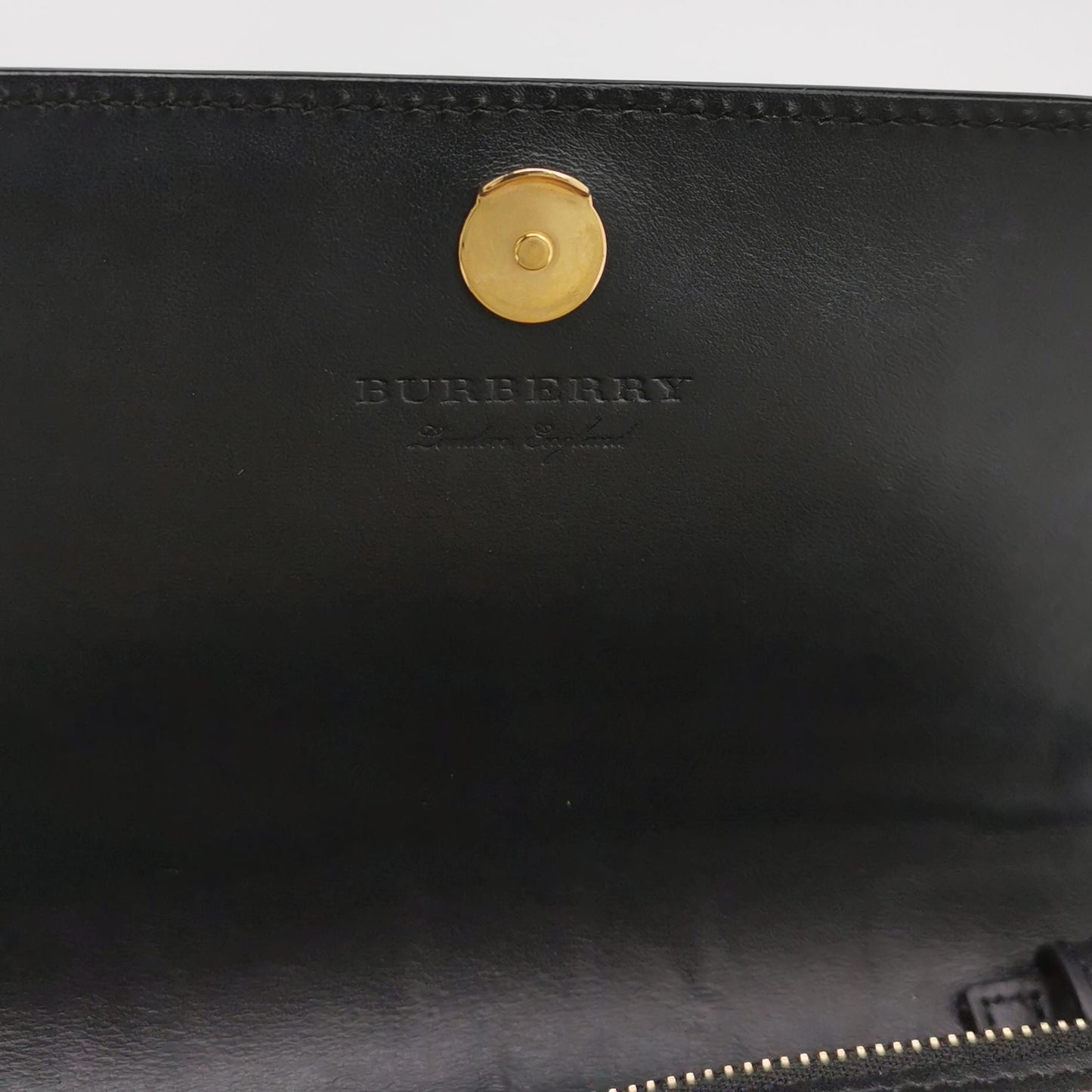 Burberry - 80386251 - Grained leather and Nova Check canvas - Black - (mini)