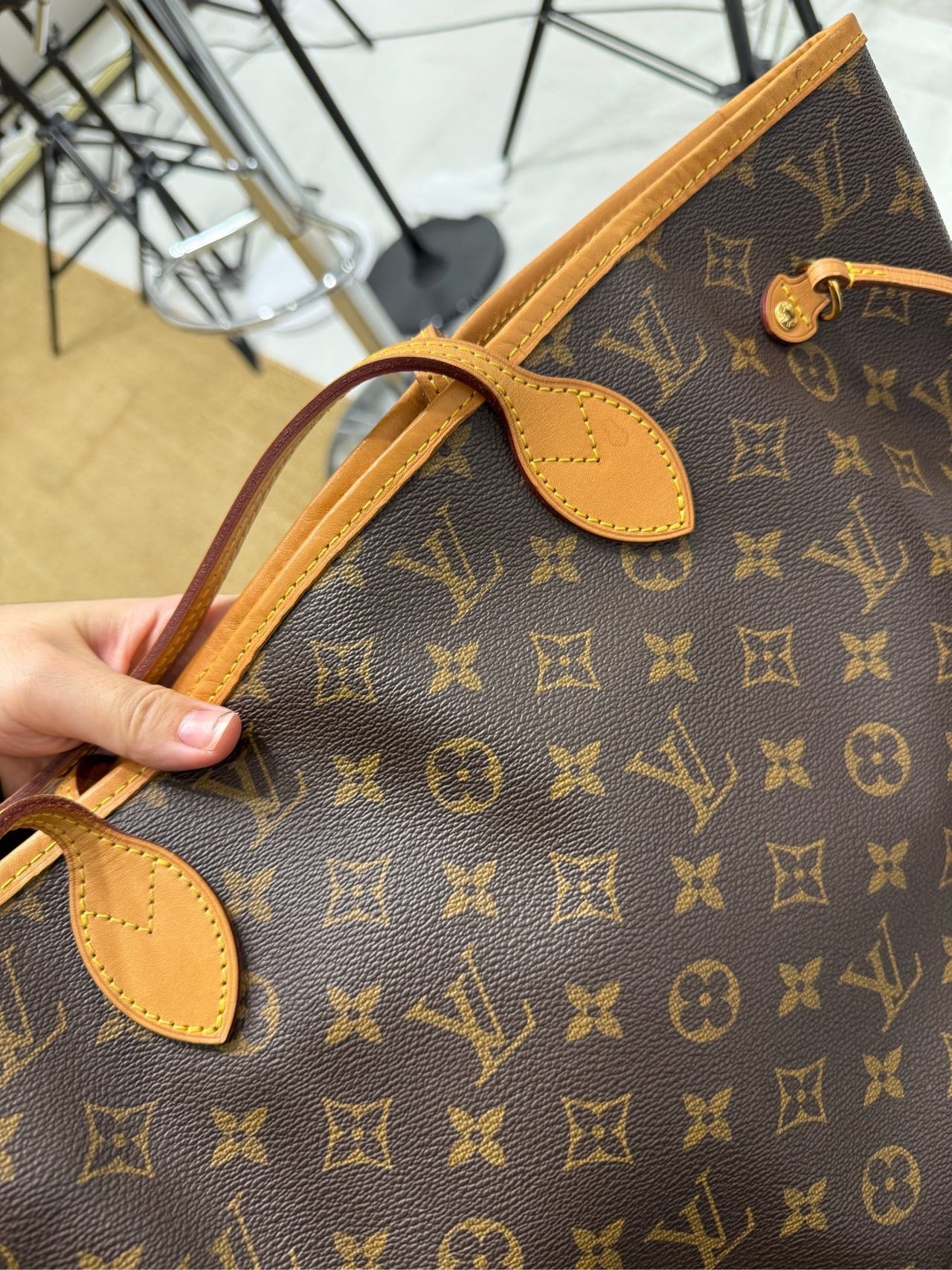 Louis Vuitton - Neverfull MM Monogram Pivoine - Coated canvas, Vachetta leather, Textile - Brown - (medium)