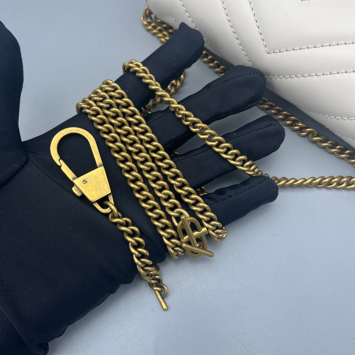 Gucci - Marmont Super Mini Bag - Leather - White - (mini)