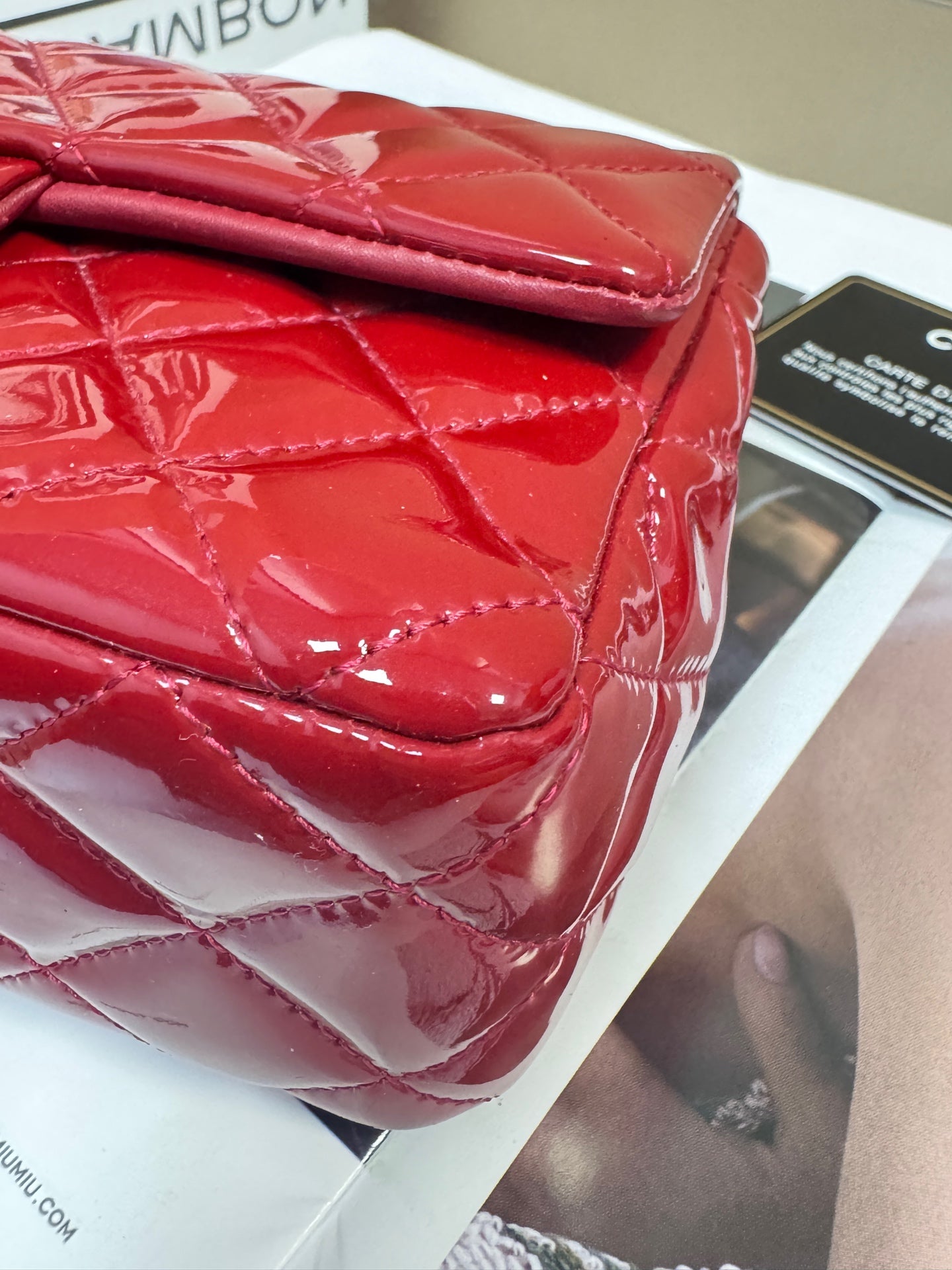 Chanel - Classic Flap Mini Rectangular - Patent leather - Red - (mini)
