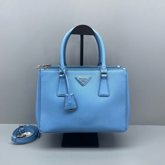 Prada - Saffiano Lux Tote - Leather - Blue - (small)