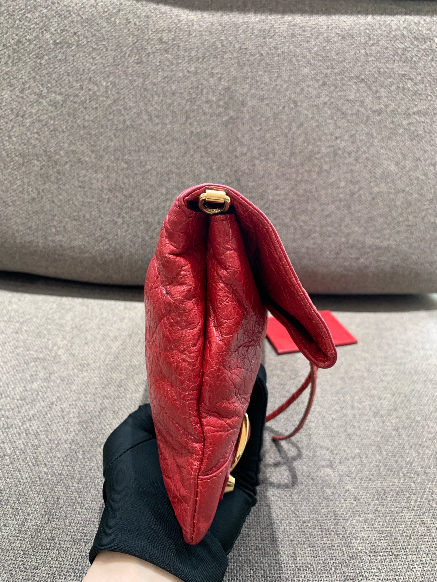 Balenciaga - Motorcycle Envelope Bag - Leather - Red - (small)
