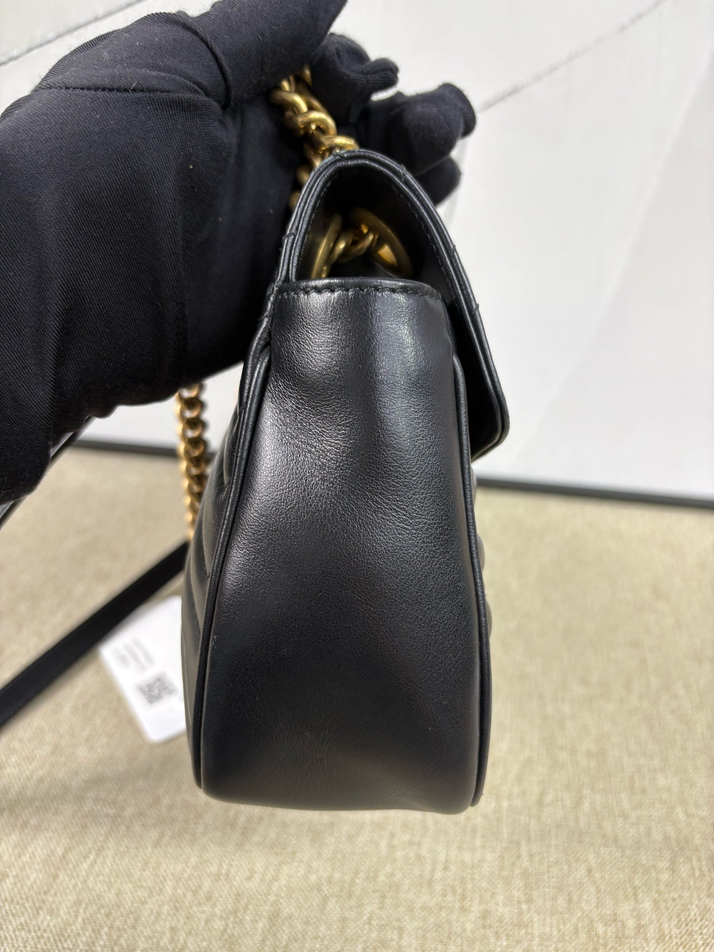 Gucci - Marmont Matelassé Shoulder Bag - Leather - Black - (small)