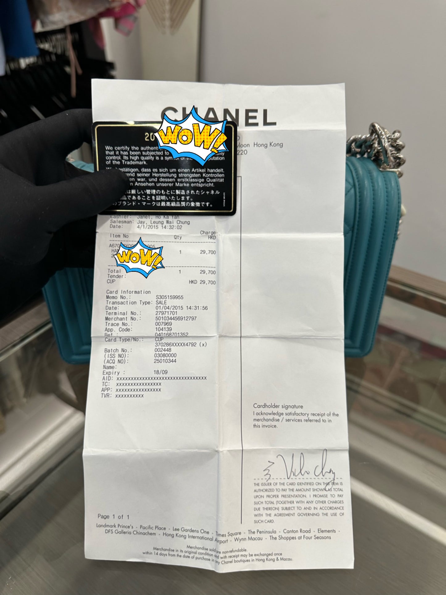 Chanel - Le Boy - Cowhide leather - Blue - (Medium)