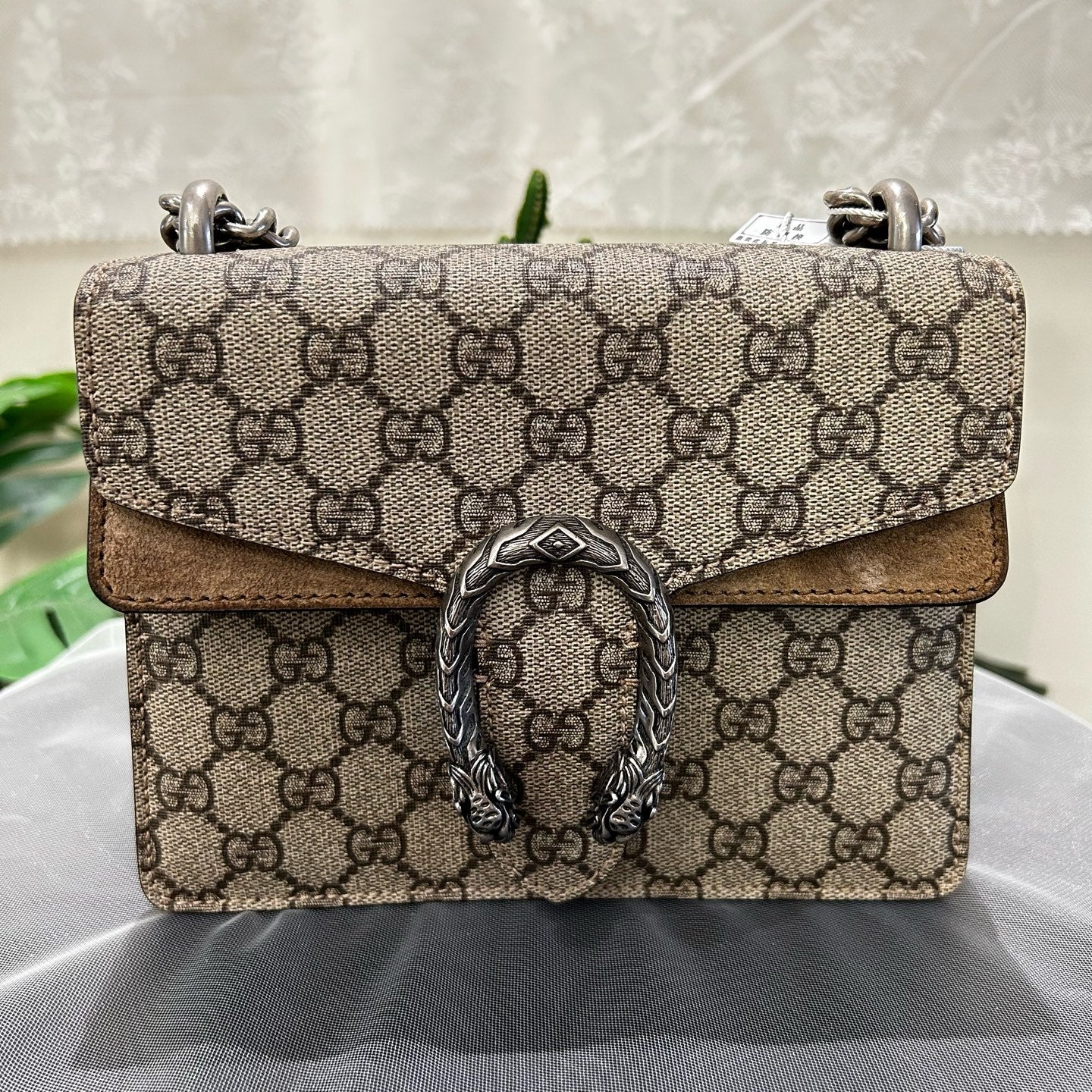 Gucci - Dionysus - GG Supreme canvas with suede trim - Beige - (small)