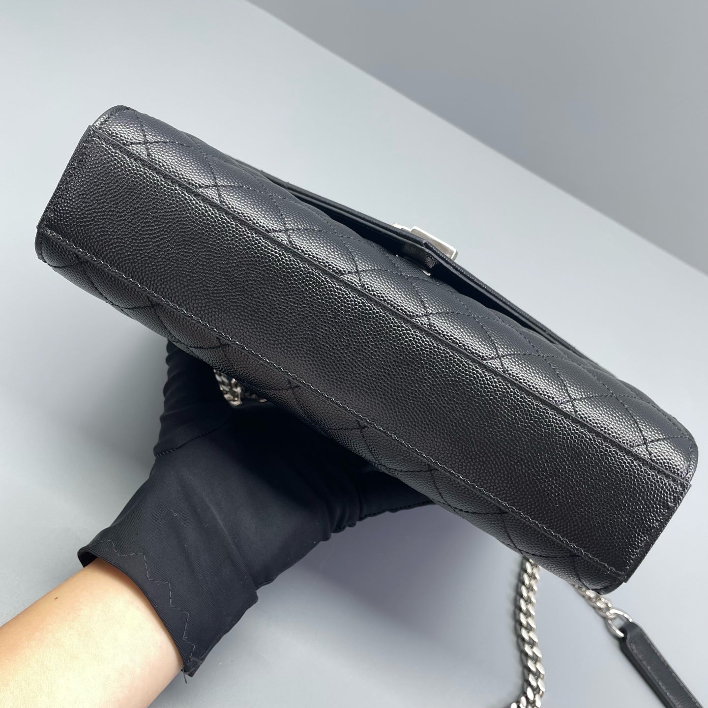 Saint Laurent - Envelope Medium Chain Bag - Leather - Black - (medium)