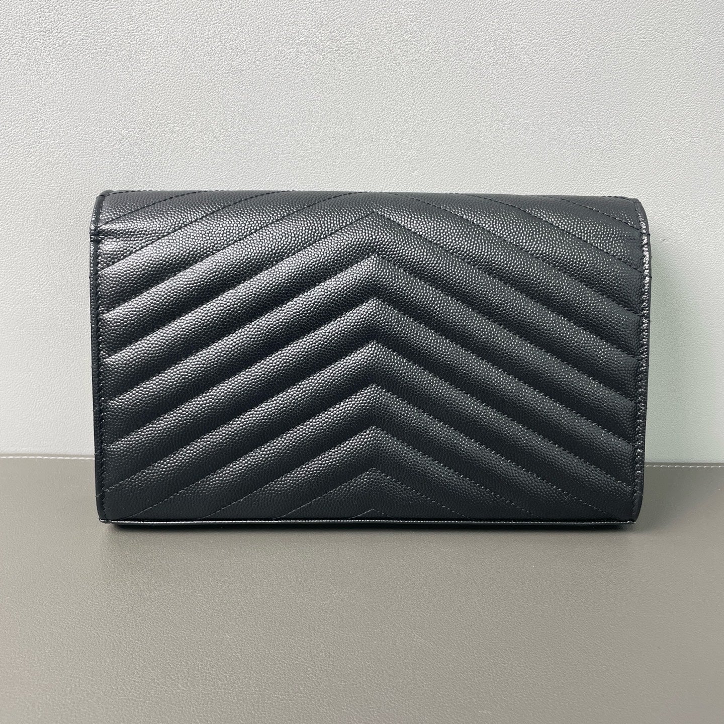Saint Laurent - Envelope Wallet on Chain (WOC) - Caviar leather - Black - (mini)