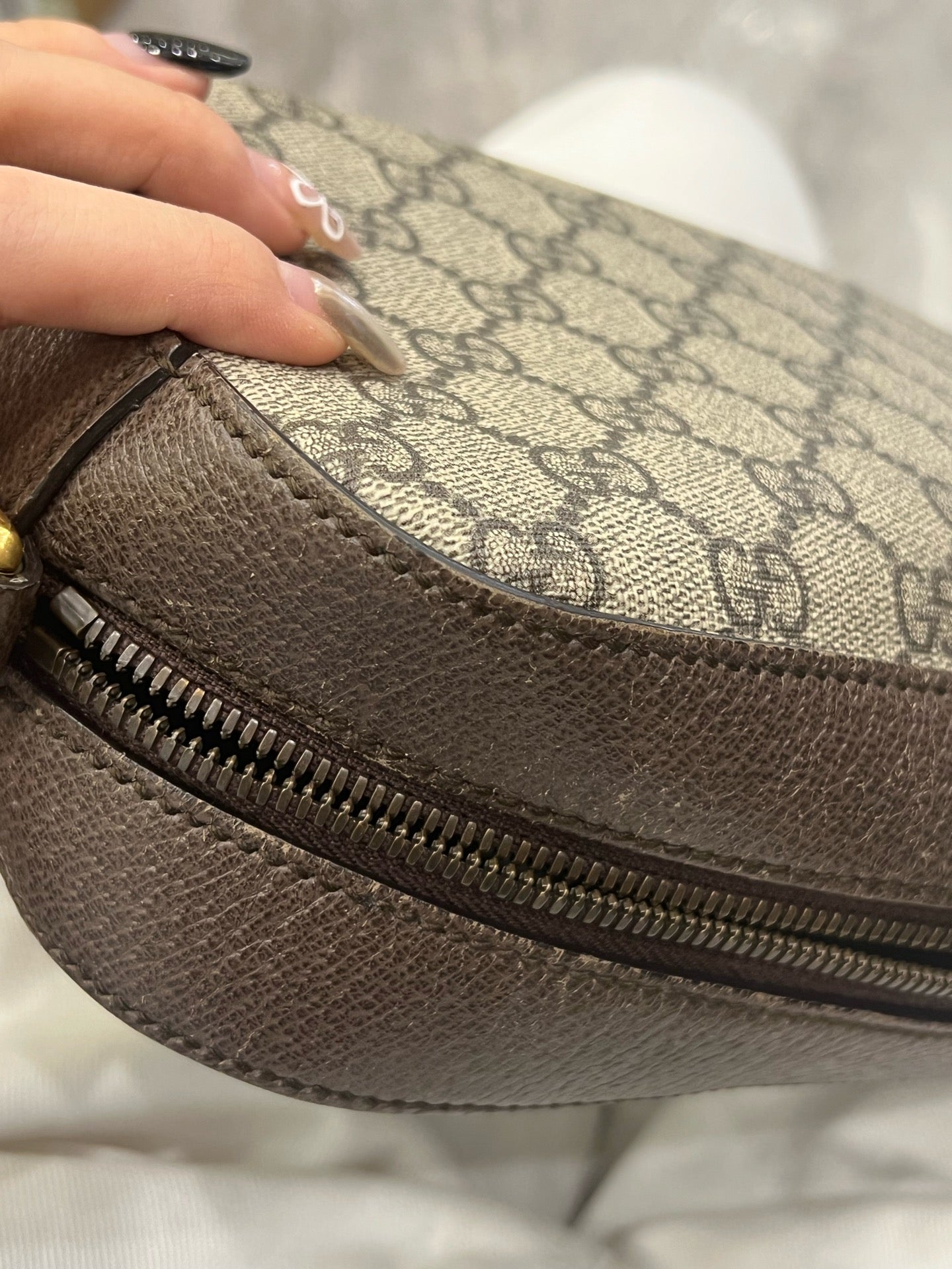 Gucci - Ophidia GG Supreme Camera Bag with Tiger Head - GG Supreme canvas with leather trim - Brown - (medium)