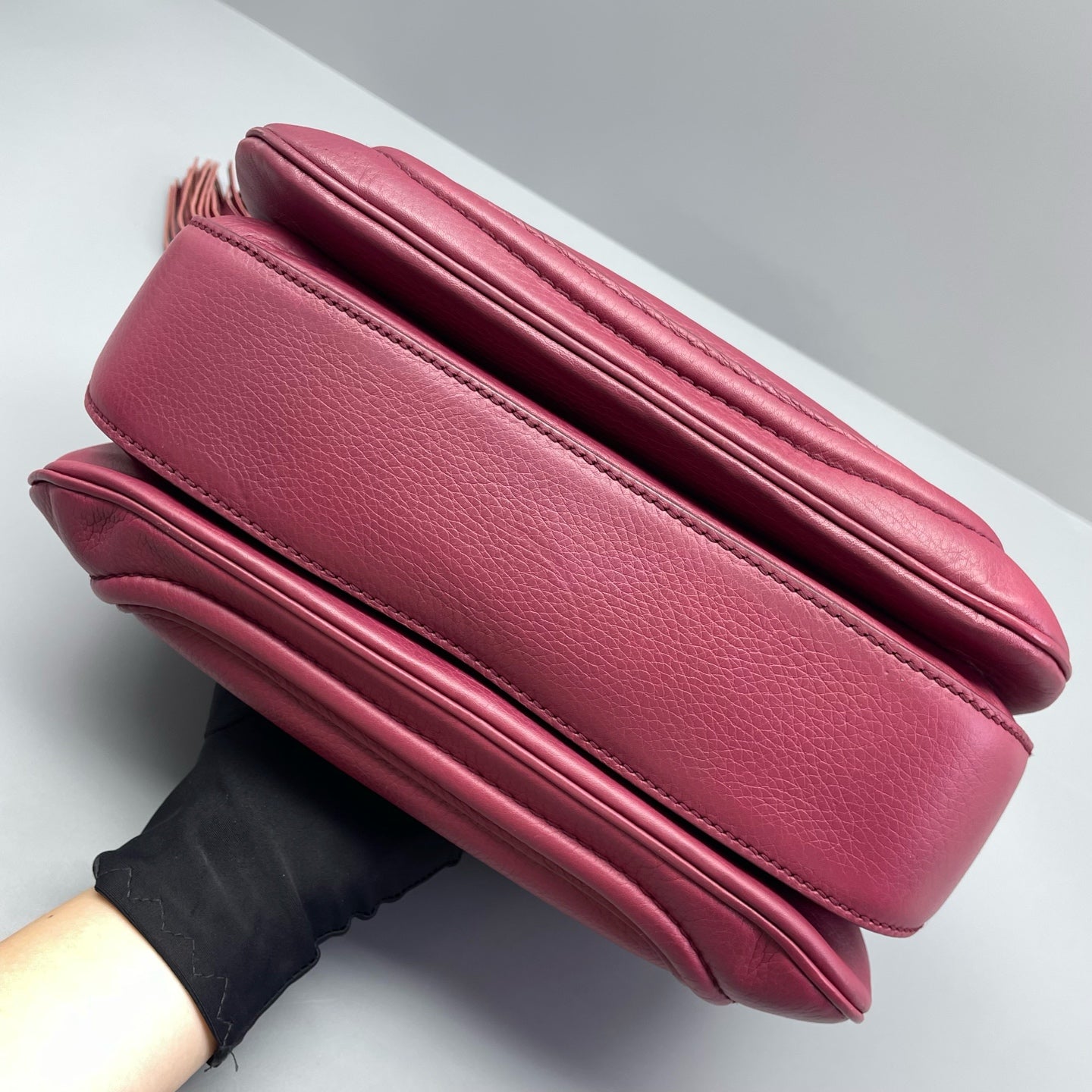 Gucci - Bamboo Top Handle Bag - Leather - Burgundy - (mini)