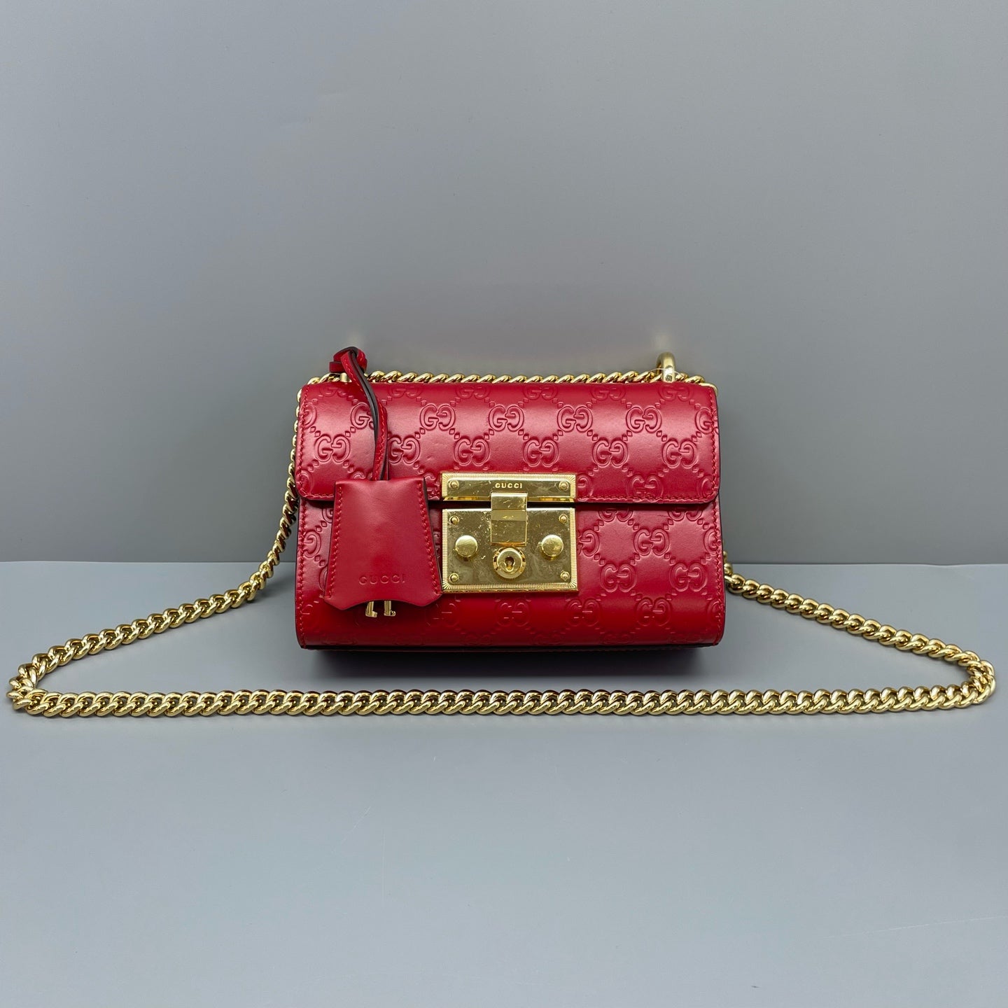 Gucci - Padlock - Leather - Red - (small)