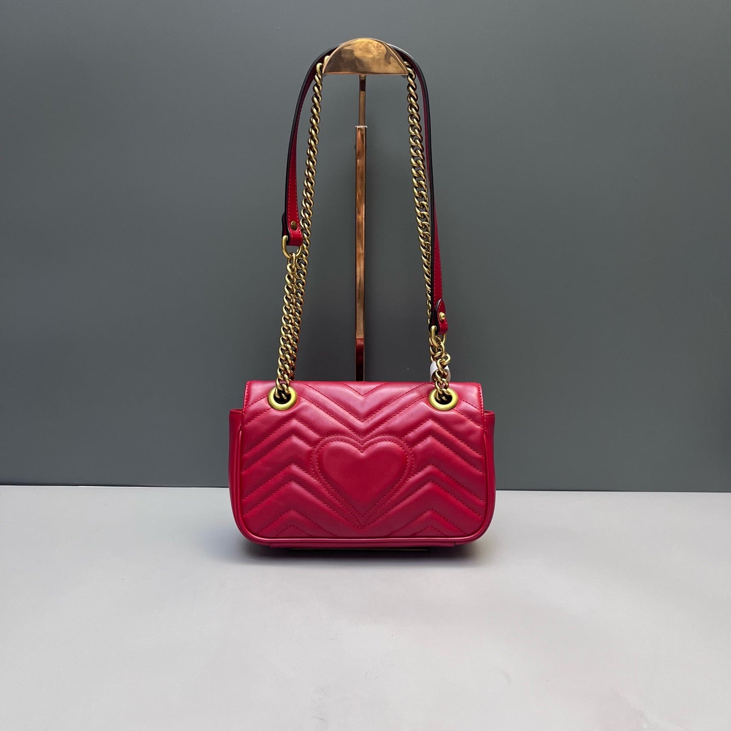 Gucci - Marmont Matelassé Shoulder Bag - Leather - Red - (small)