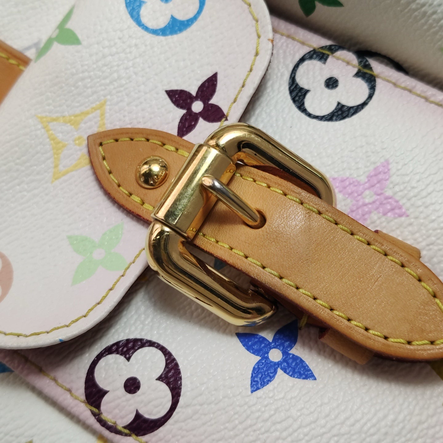 Louis Vuitton - Noé Multicolore - Monogram Multicolore coated canvas with Vachetta leather trim - White with Multicolour monogram, Natural (Vachetta) - (medium)