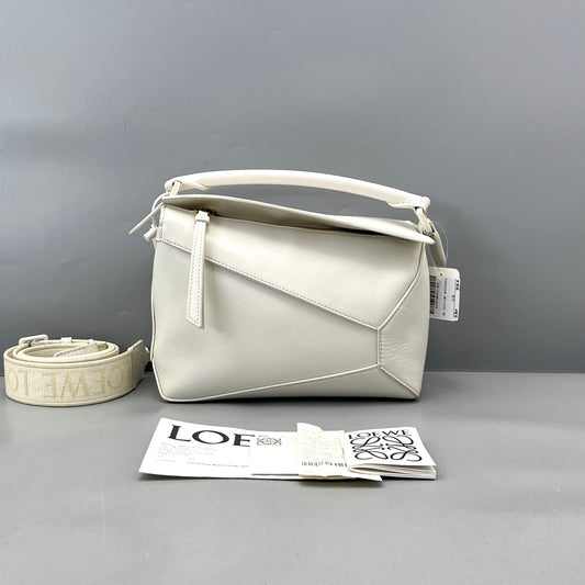 Loewe - Puzzle Small Bag - Leather - White - (small)