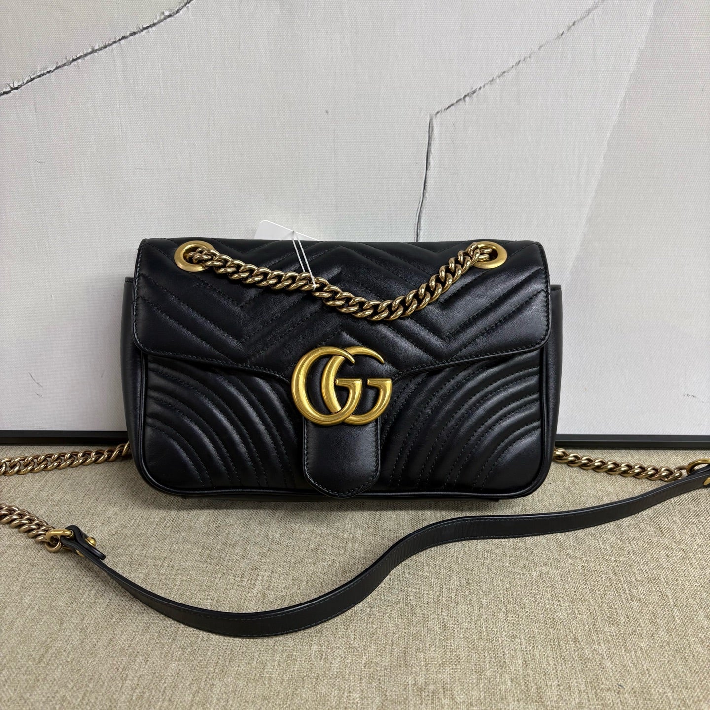 Gucci - GG Marmont Matelassé Small Shoulder Bag - Leather - Black - (medium)