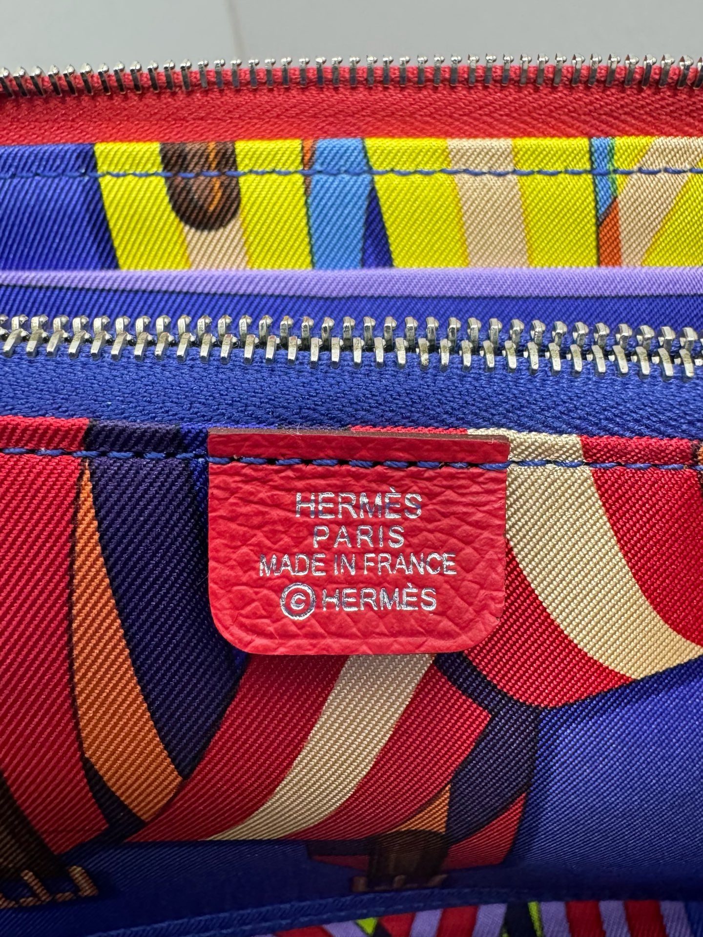 Hermès - Silk-in Classic Long Wallet - Epsom calfskin leather and silk - Red - (medium)