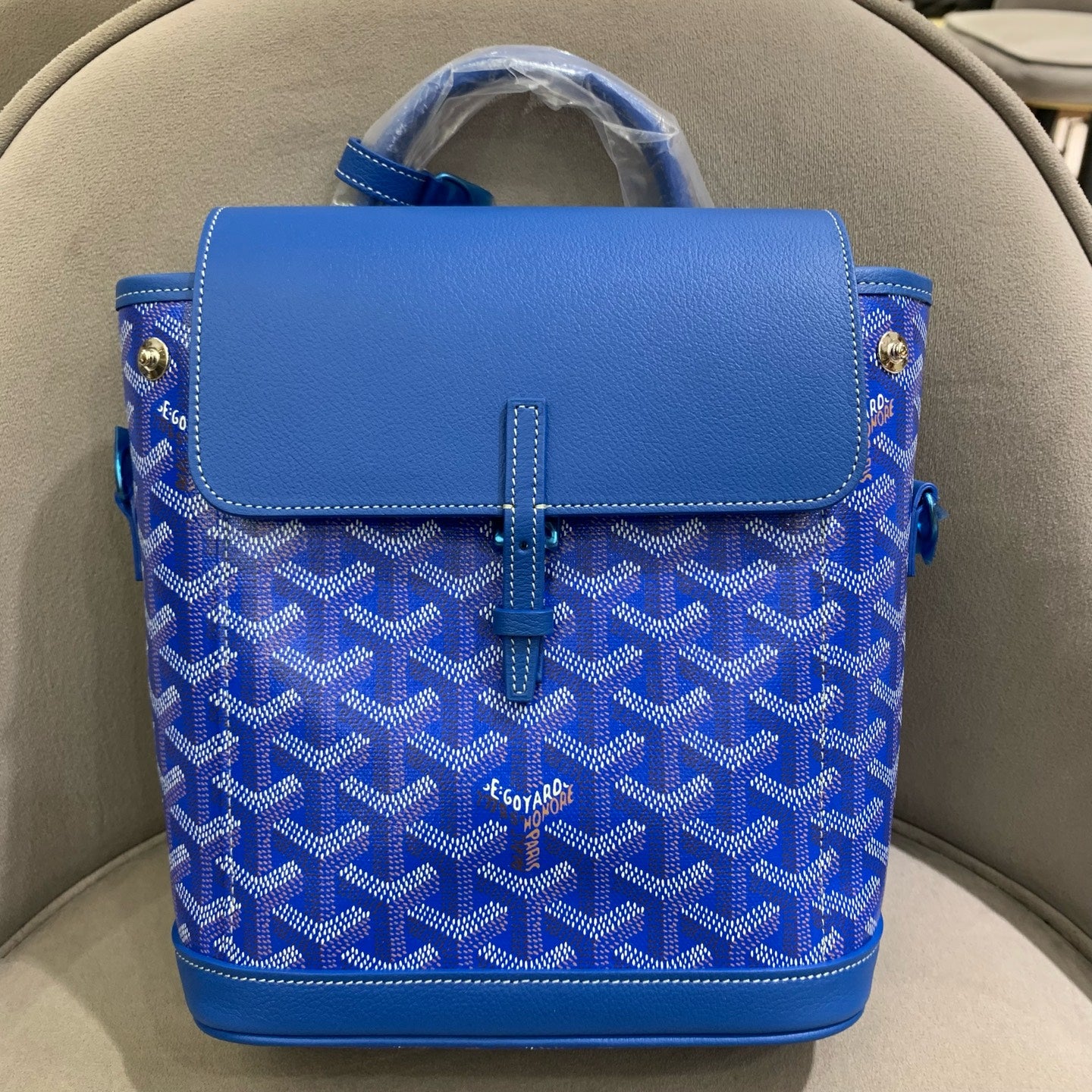 Goyard - Alpin Mini - Goyardine canvas and leather trim - Blue - (mini)