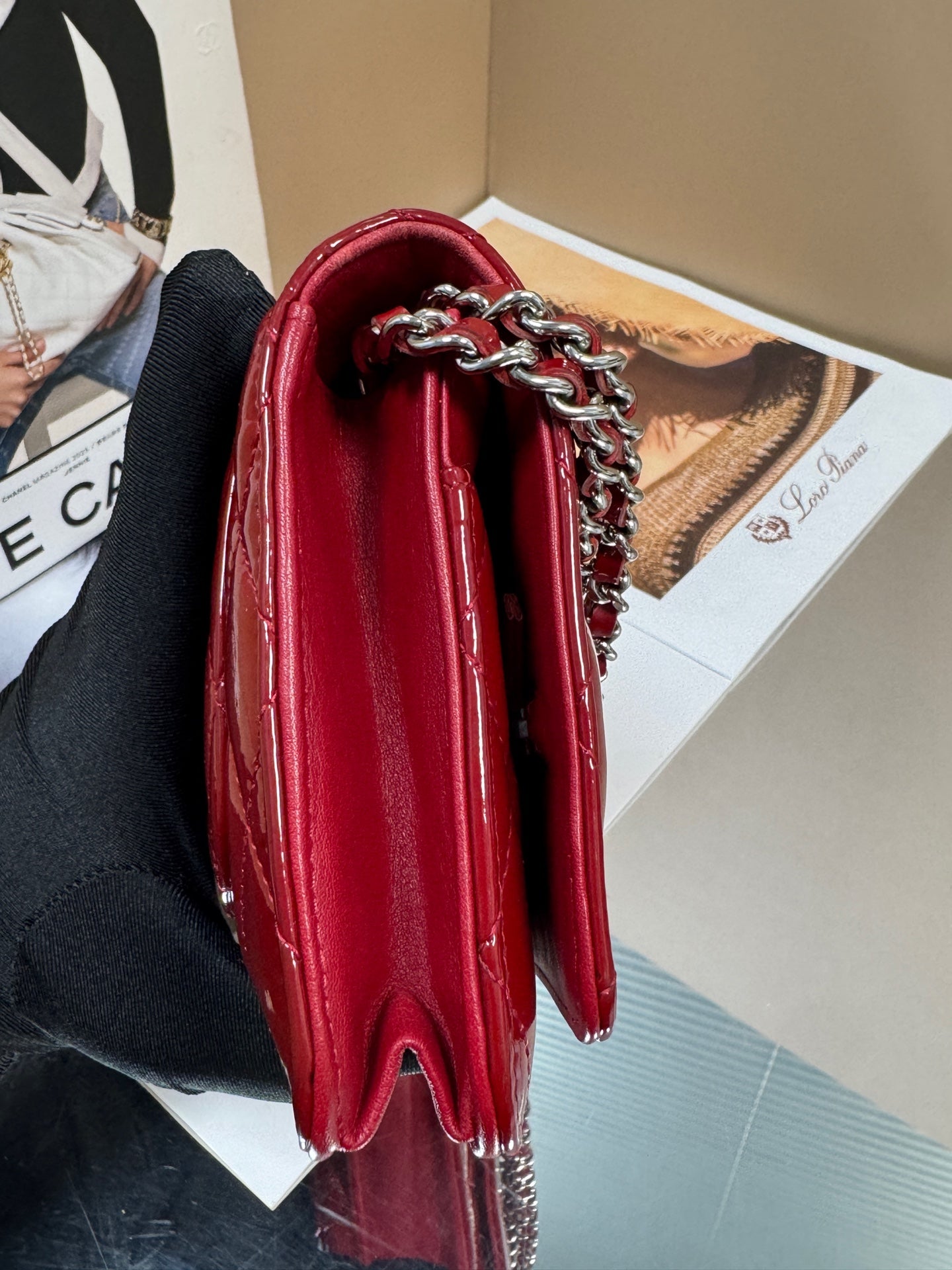 Chanel - Wallet on Chain (WOC) - Patent leather - Red - (mini)