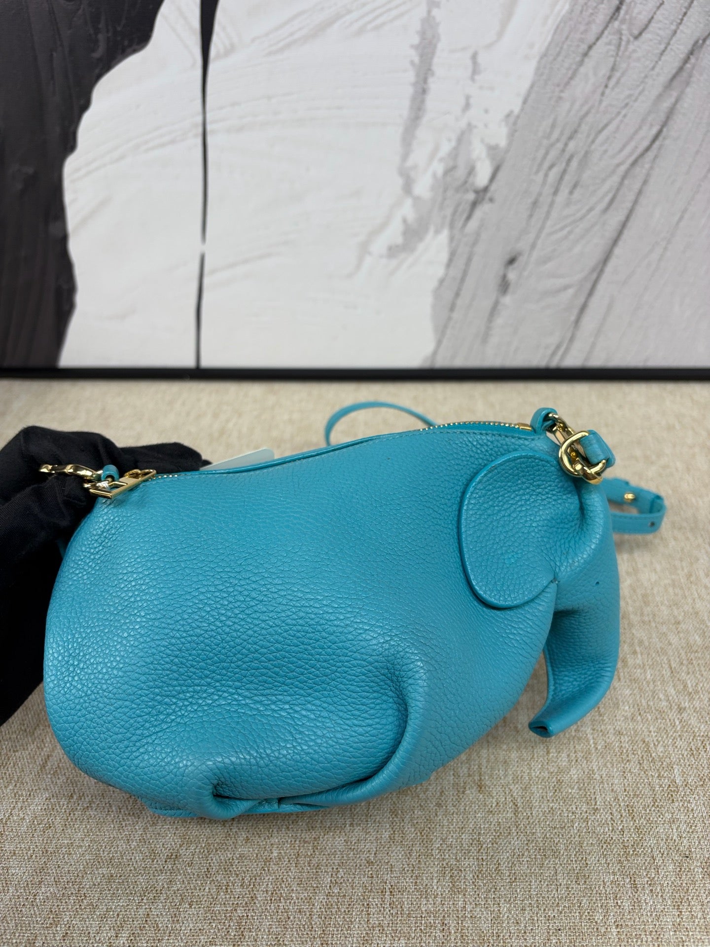 Loewe - Elephant Mini Bag - Grained leather - Blue - (Mini)