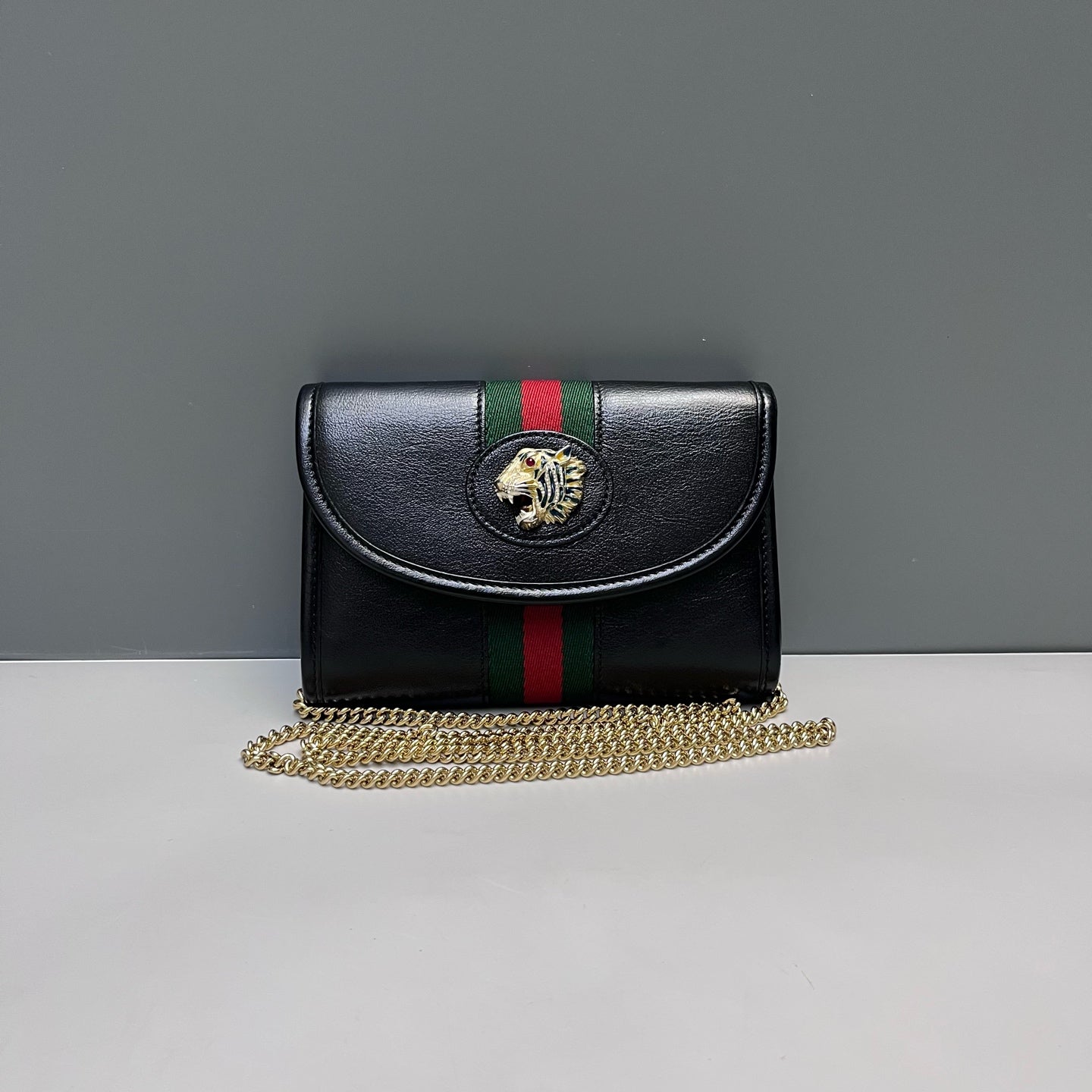 Gucci - Rajah Chain Bag - Leather - Black - (Mini)