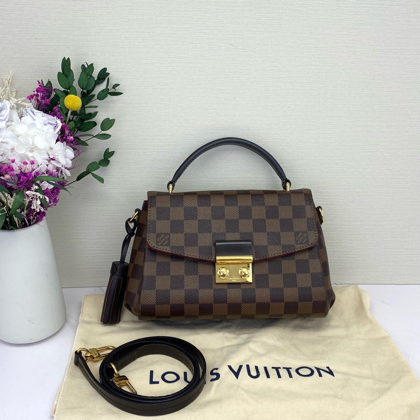 Louis Vuitton - Croisette - Damier Ebene coated canvas with leather trim - Brown - (Medium)
