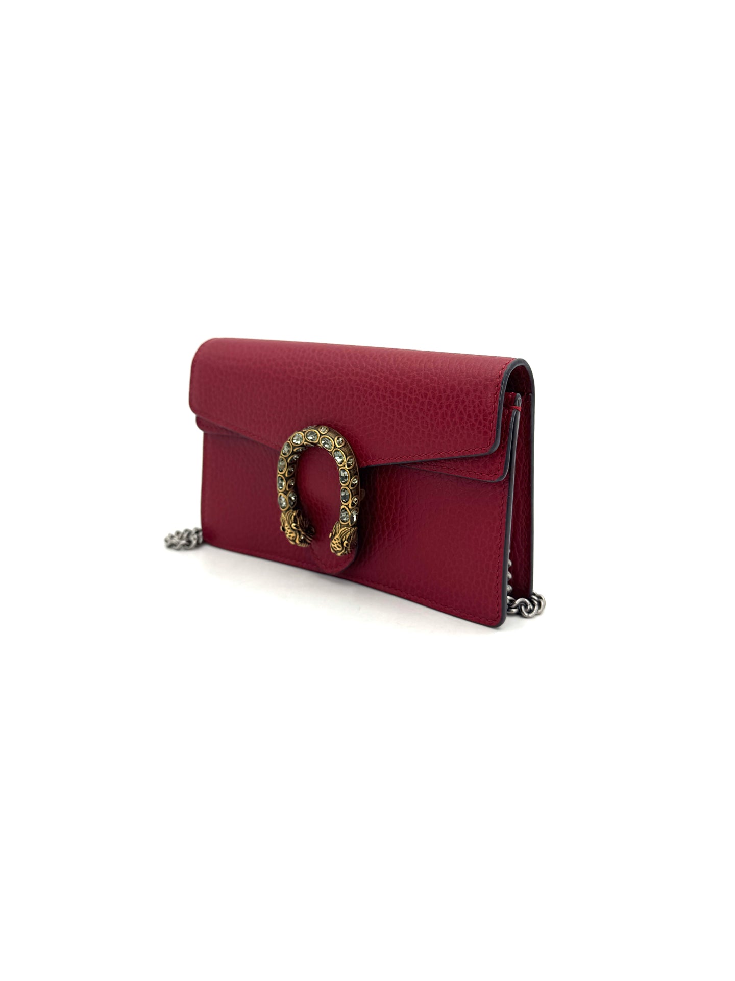 Gucci - Dionysus Super Mini Chain Bag - Leather - Red - (mini)