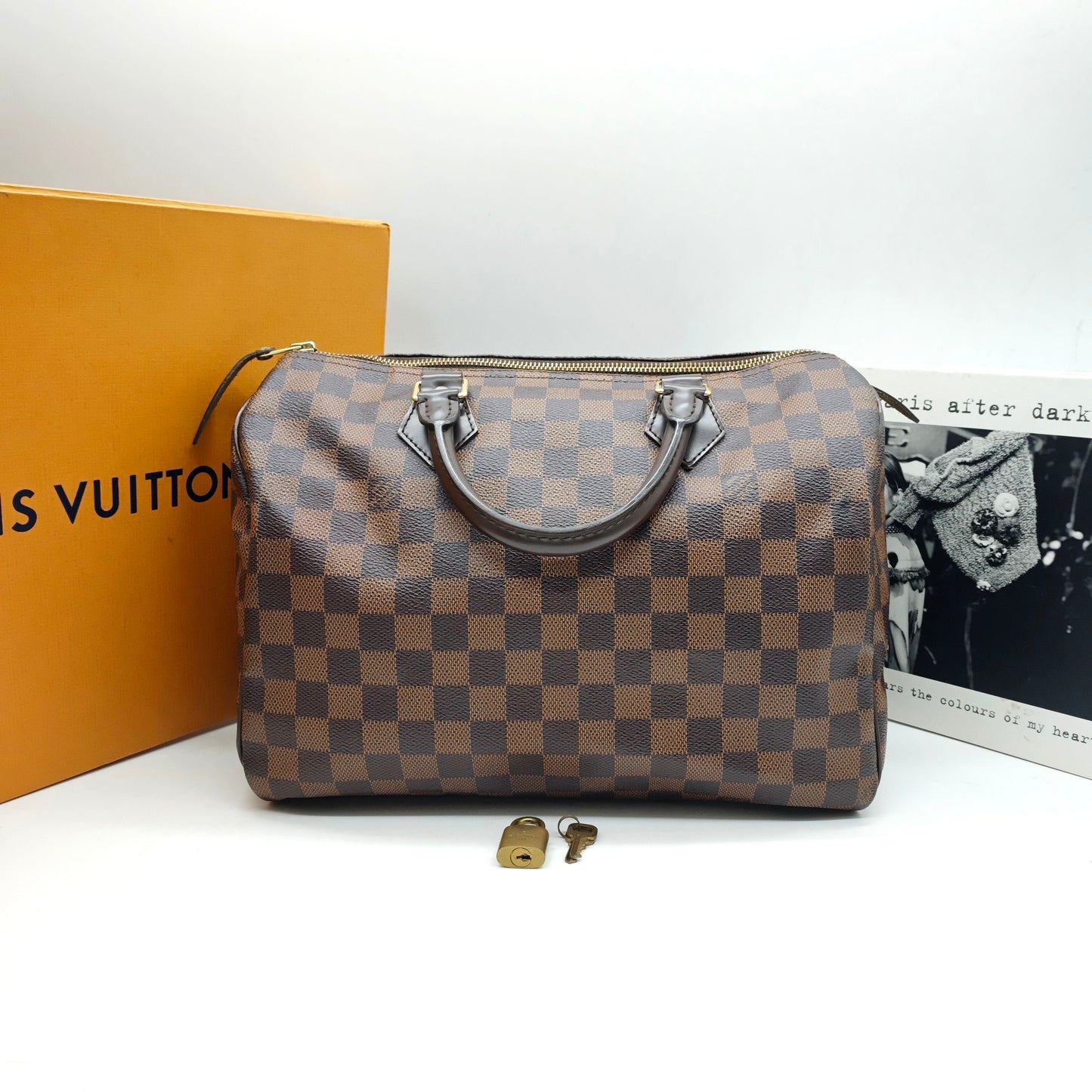 Louis Vuitton - Speedy 30 - Damier Ebene coated canvas with leather trim - Brown - (Medium)