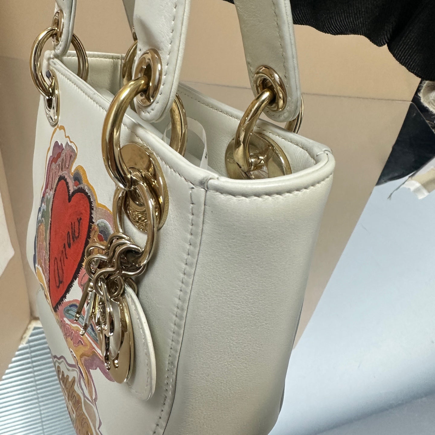 Dior - Lady Dior Mini (Amour Edition) - Leather - White - (mini)