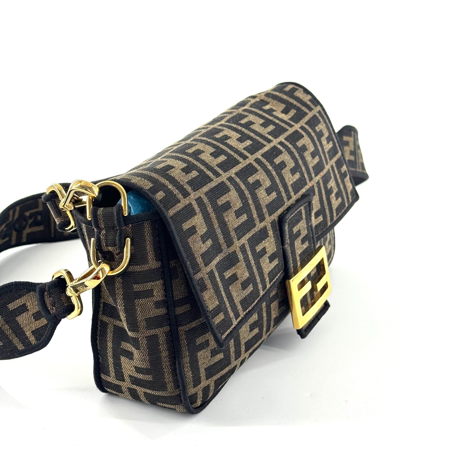 Fendi - Baguette - Zucca canvas with leather trim - Brown - (medium)