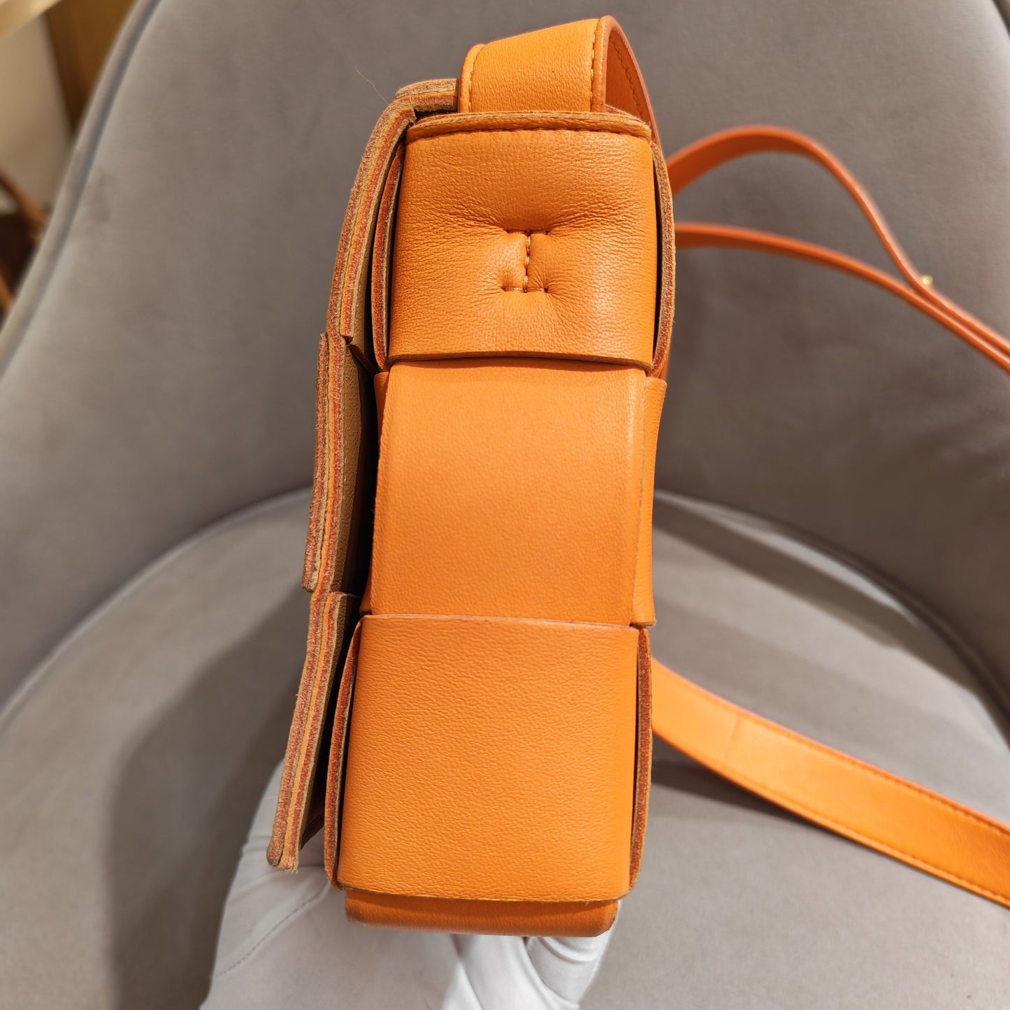 Bottega Veneta - Cassette - Lambskin leather - Orange - (small)