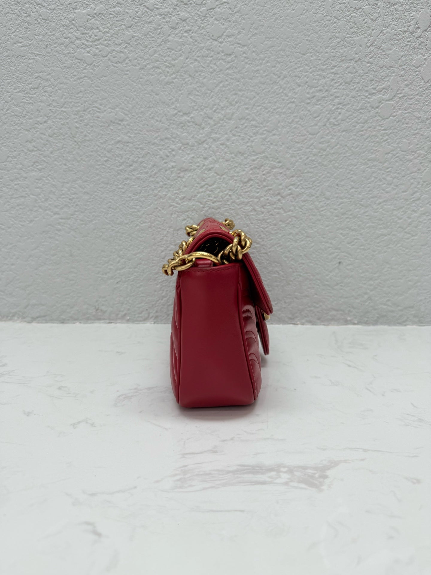 Gucci - GG Marmont Mini - Matelassé leather - Red - (Mini)