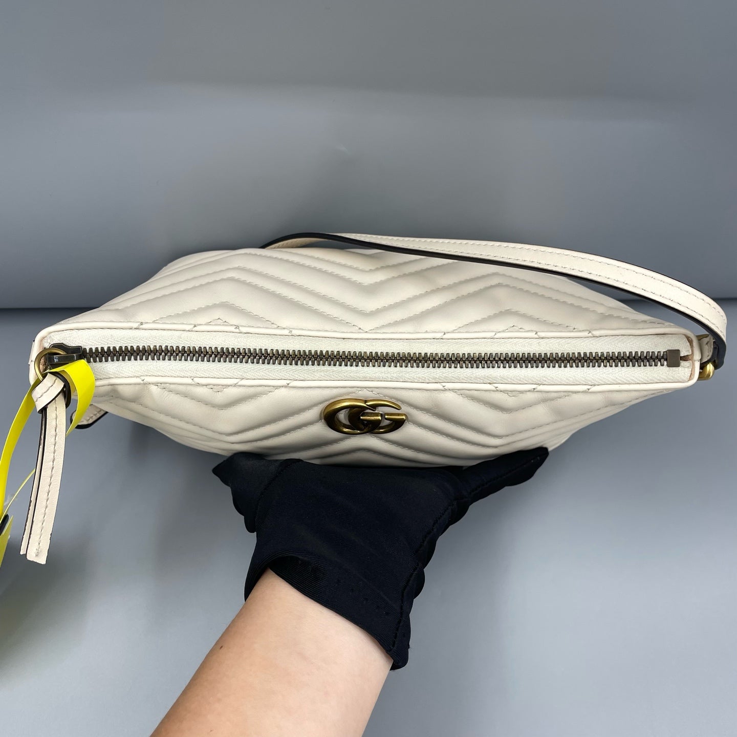 Gucci - GG Marmont Matelassé Underarm Bag - Leather - White - (mini)