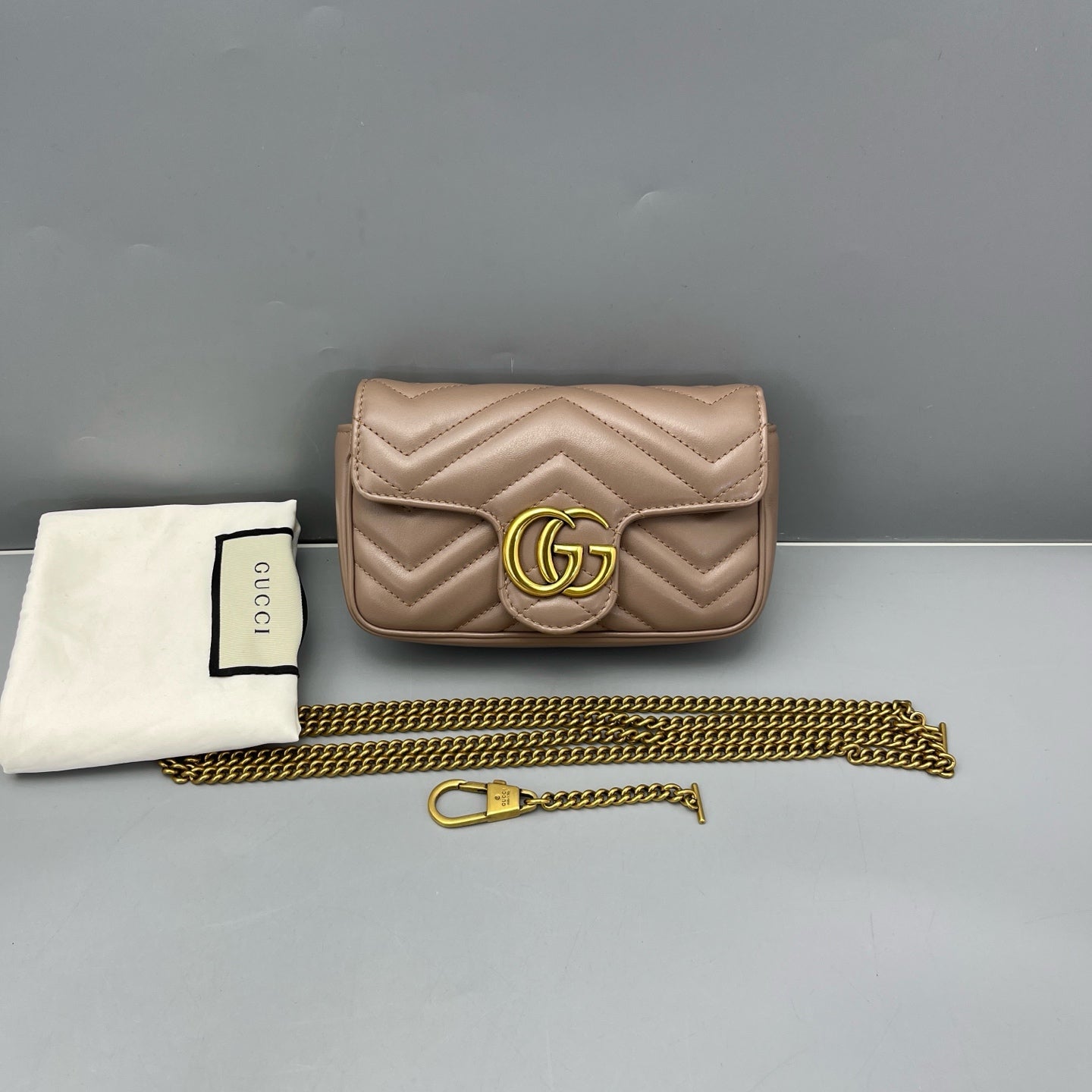 Gucci - Marmont Super Mini - Leather - Beige - (mini)