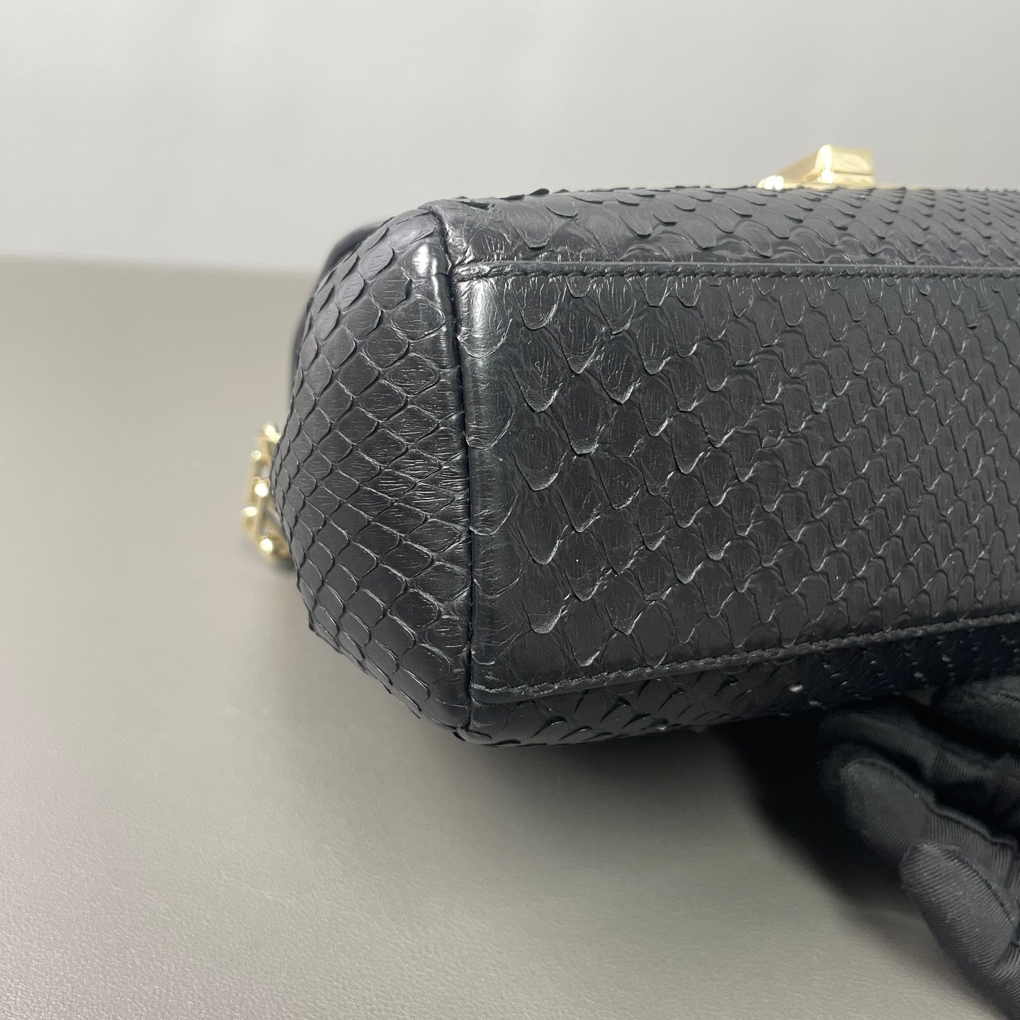 Dior - Diorling Chain Bag - Python skin - Black - (small)