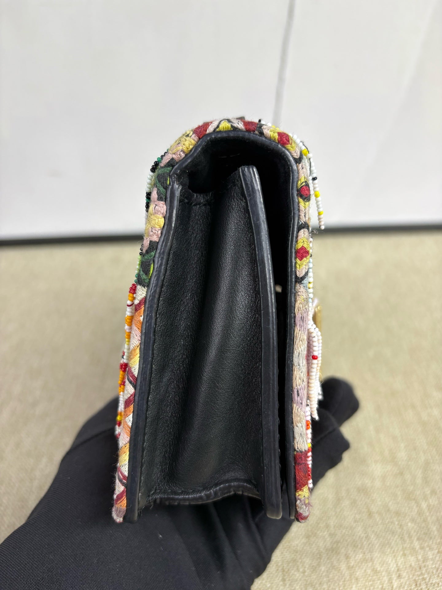 Dior - J'Adior Beaded Flap Bag Limited Edition - Leather with beaded embroidery - Multicolour - (Small)