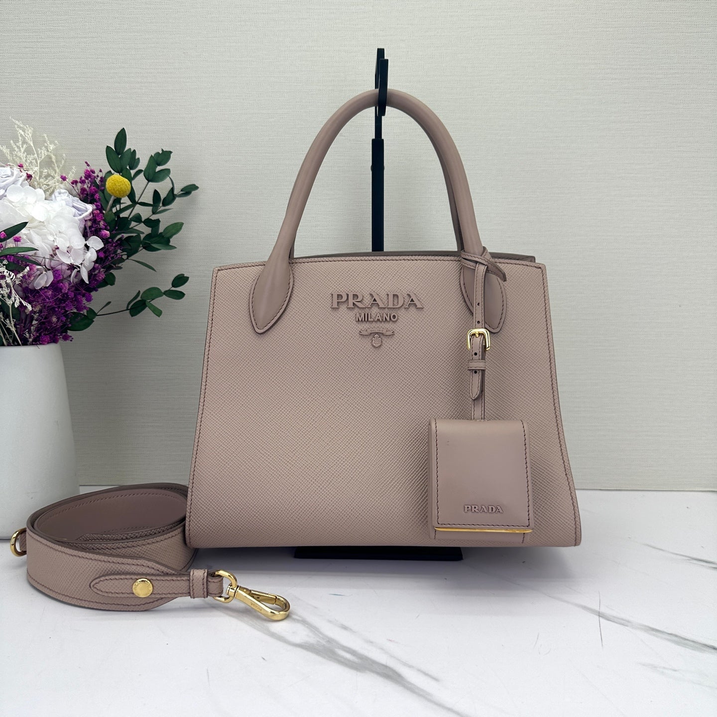 Prada - Monochrome - Saffiano leather - Beige - (Medium)