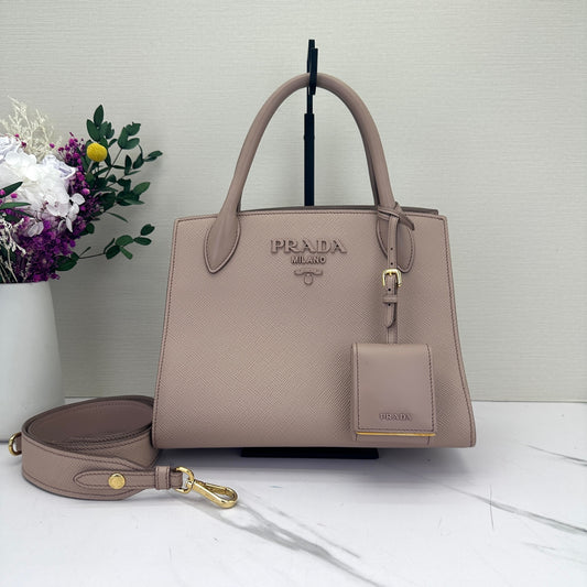 Prada - Monochrome - Saffiano leather - Beige - (Medium)