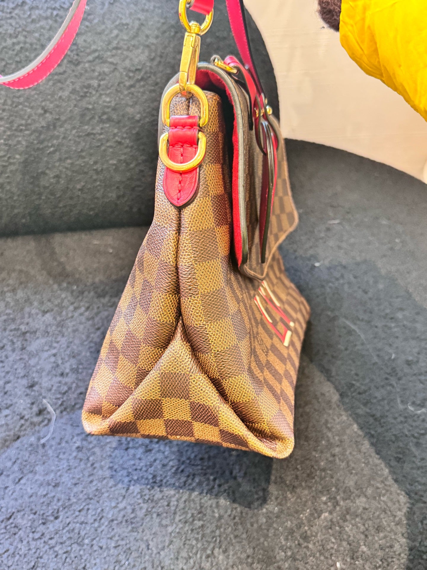 Louis Vuitton - Damier Ebene Flap Tote (Customized) - Coated canvas and leather - Brown - (medium)