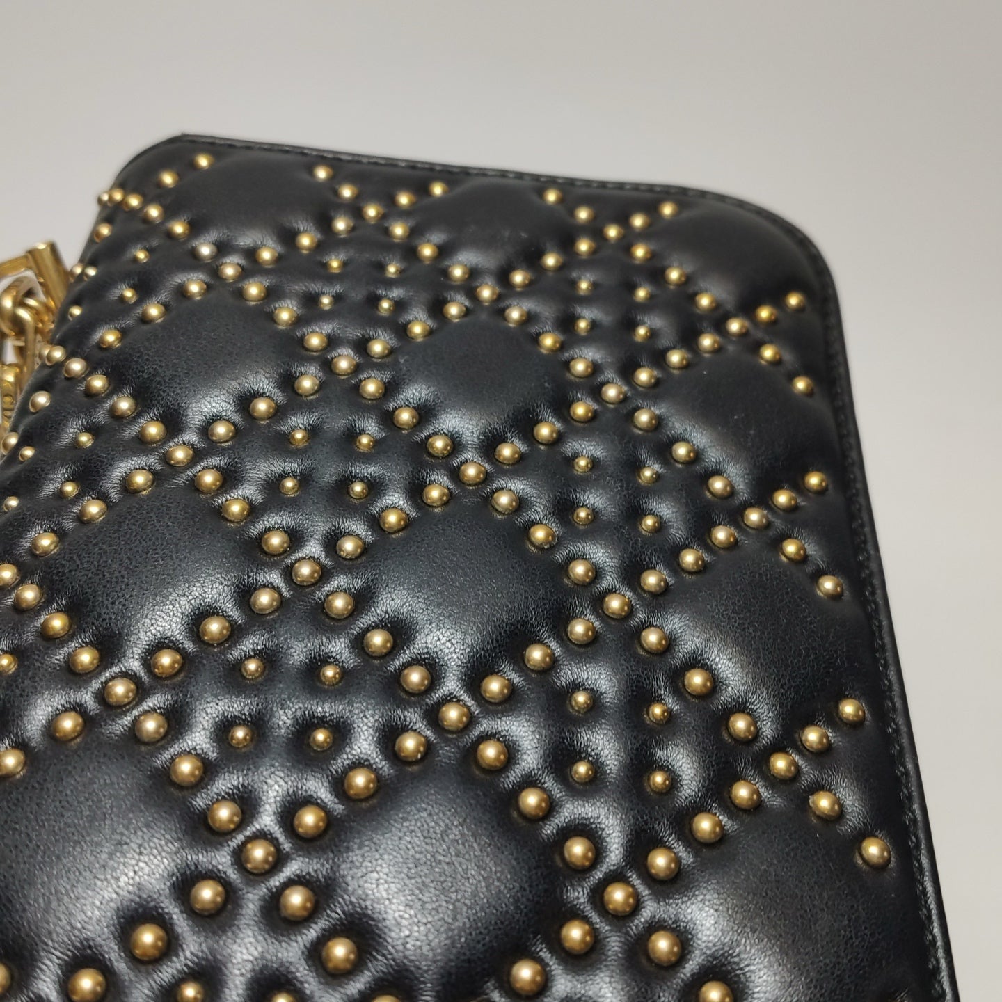 Dior - Studded Flap Bag - Leather - Black - (mini)