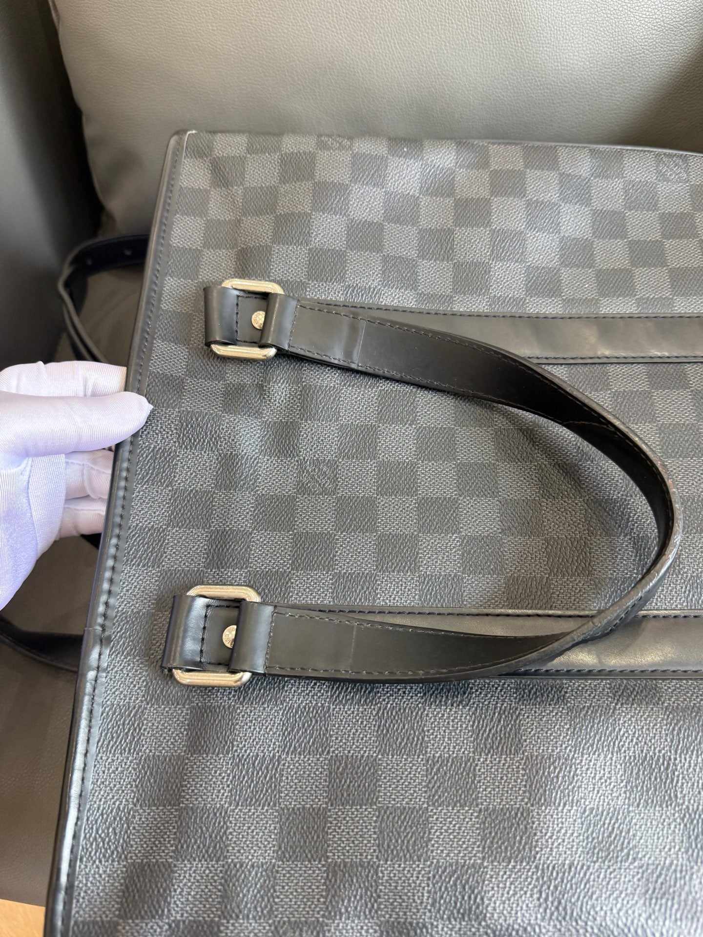 Louis Vuitton - Porte-Documents Jour - Damier Graphite coated canvas with leather trim - Grey - (Medium)
