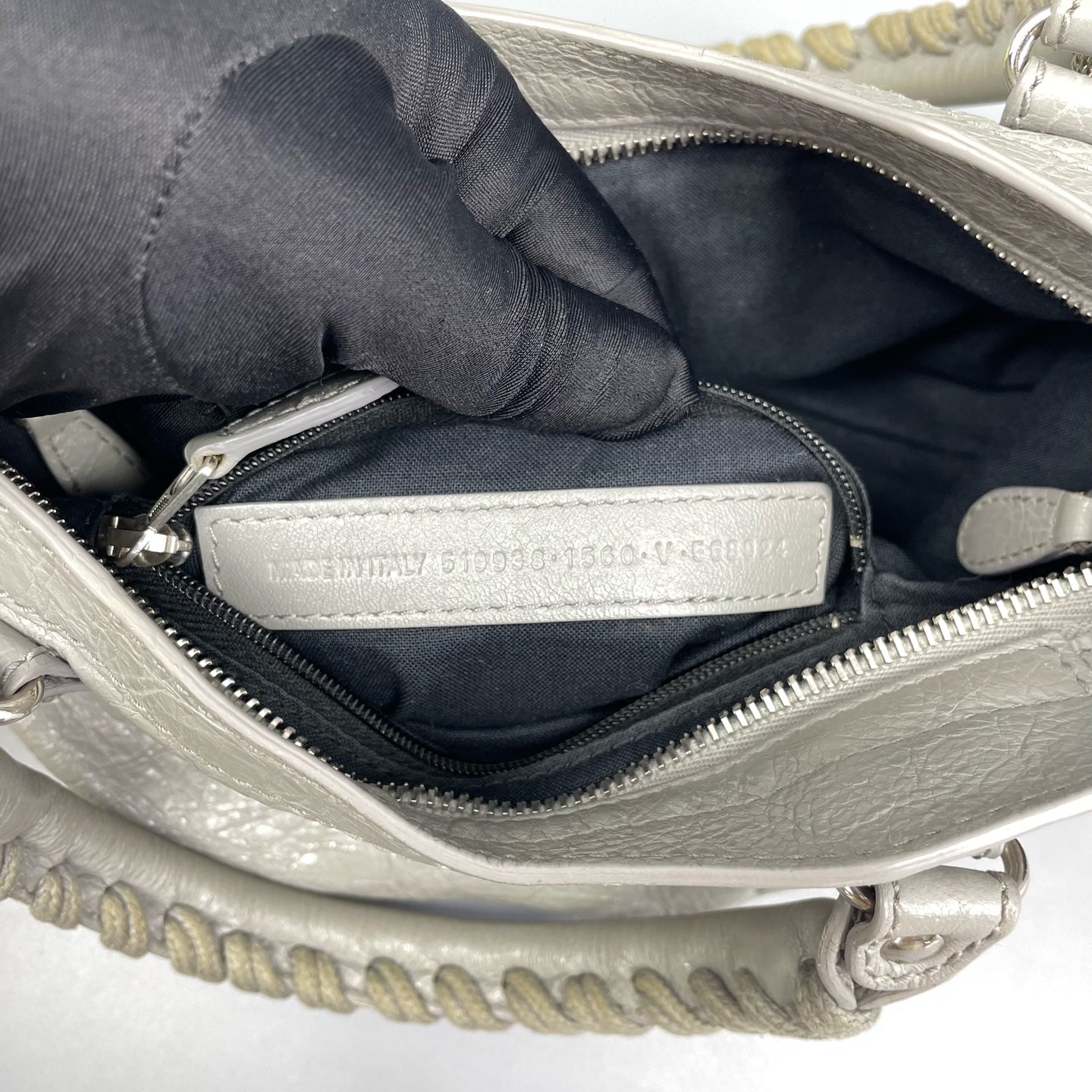 Balenciaga - Mini City Bag - Distressed lambskin leather - Grey - (mini)