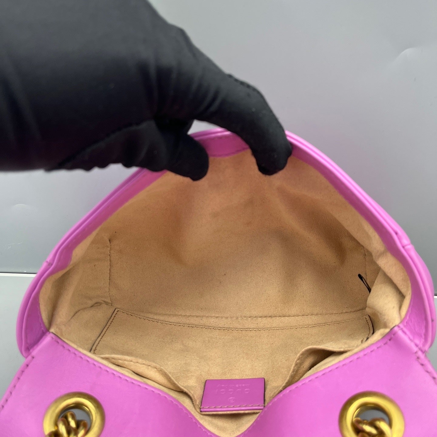 Gucci - Marmont 22 Chain Bag - Leather - Purple - (Mini)