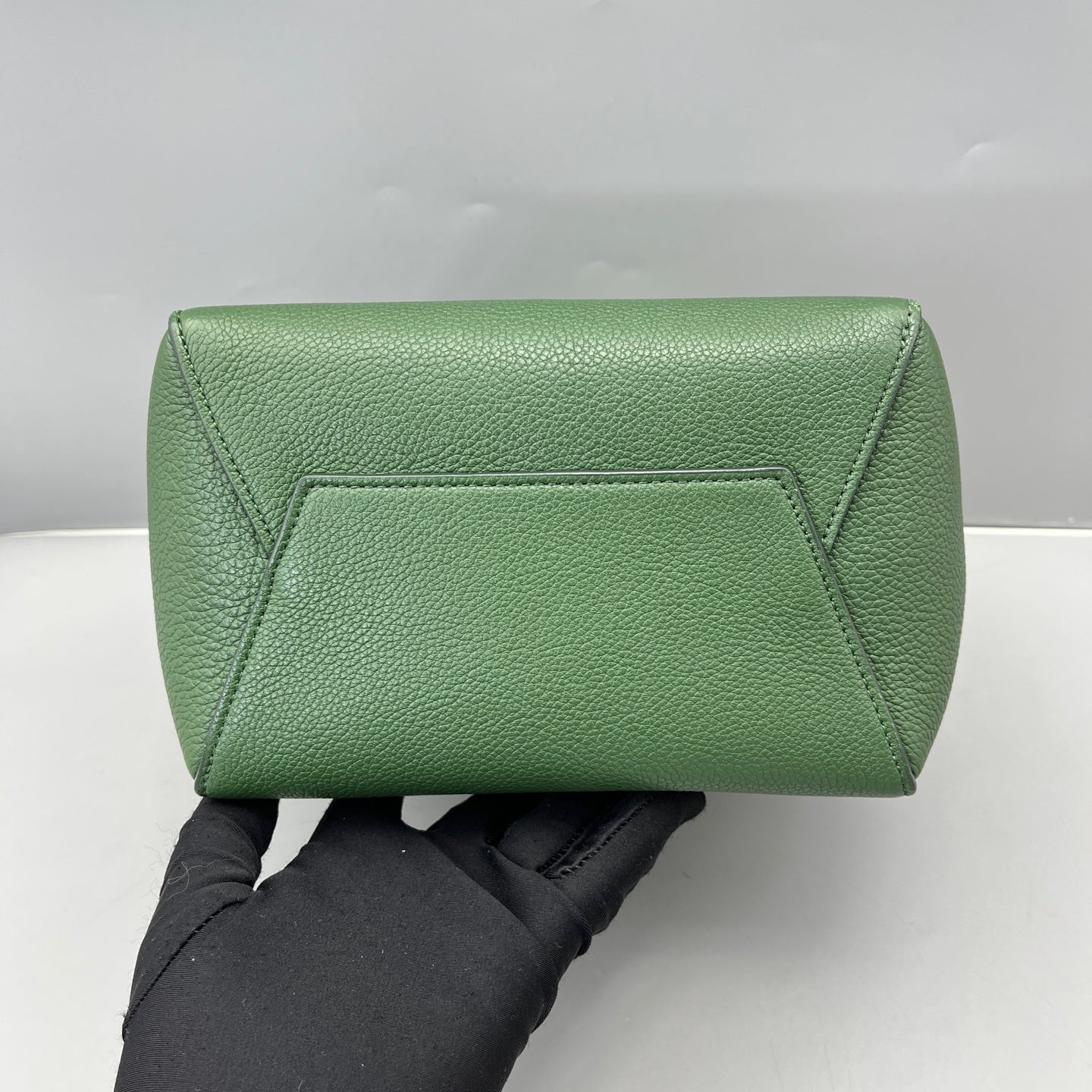 Celine - Bucket Bag - Grained leather - Ink Green - (medium)
