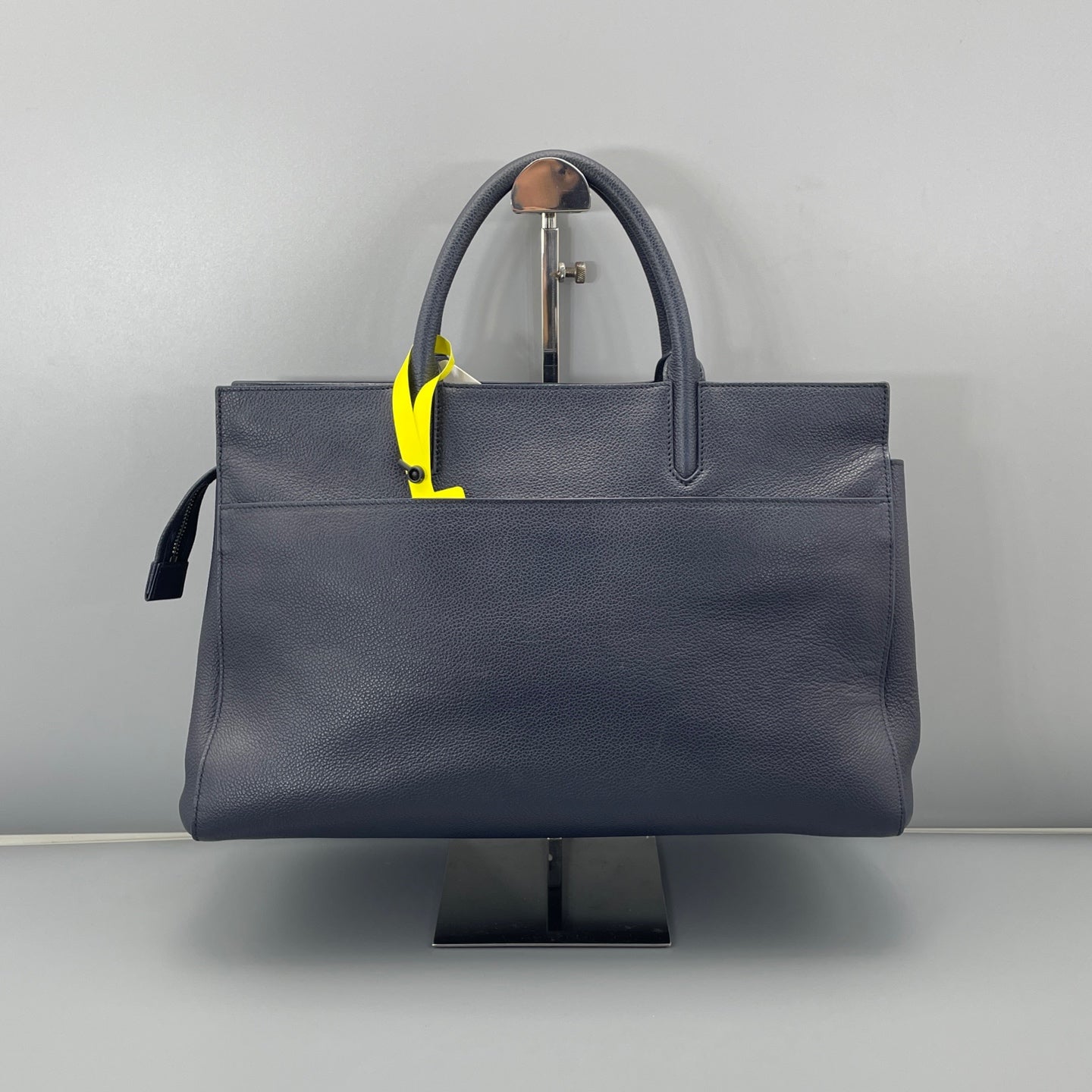Saint Laurent - Shopping Tote Bag - Pebbled leather - Navy - (large)