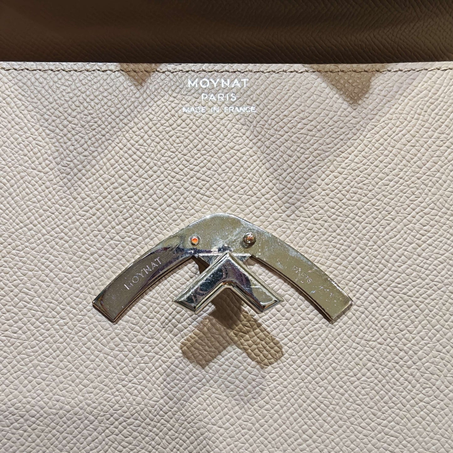 Moynat - Rejane - Grained leather - Elephant Grey with Silver-Tone Hardware - (Small)