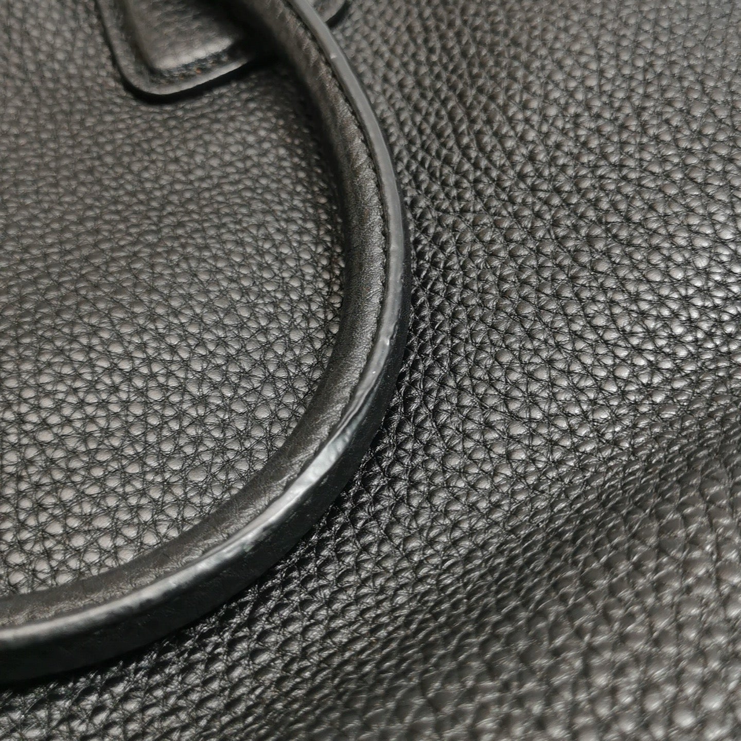 Prada - Double Handle Tote - Pebbled leather - Black - (medium)