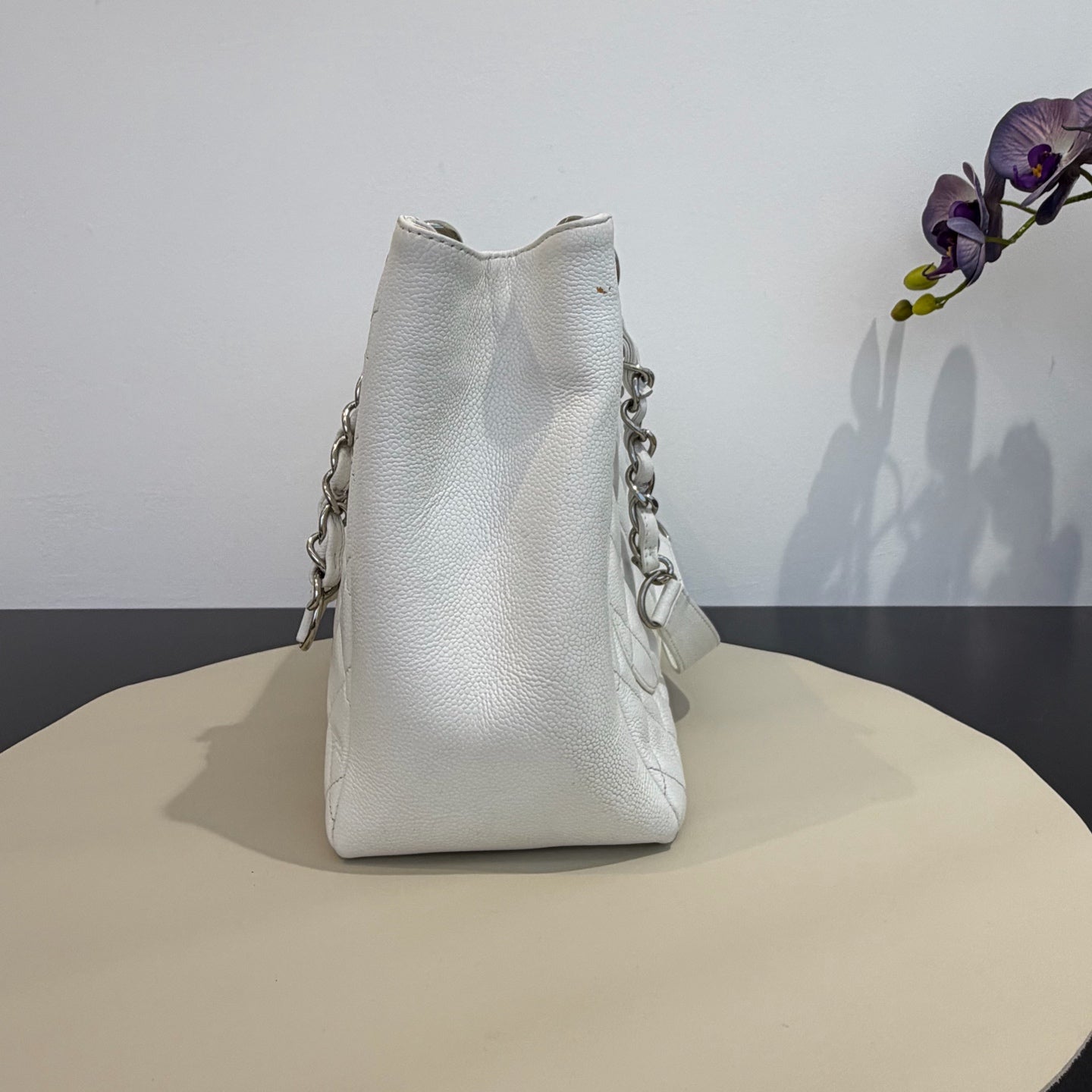 Chanel - Grand Shopping Tote (GST) - Caviar leather - White - (large)