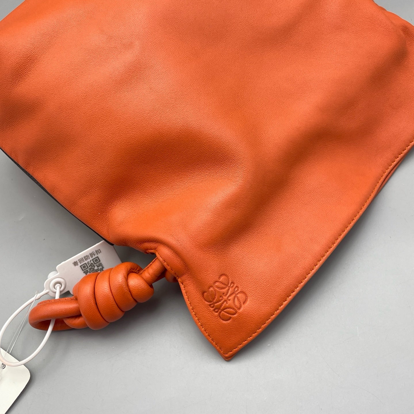Loewe - Flamenco Pouch Small - Calfskin leather - Orange - (small)
